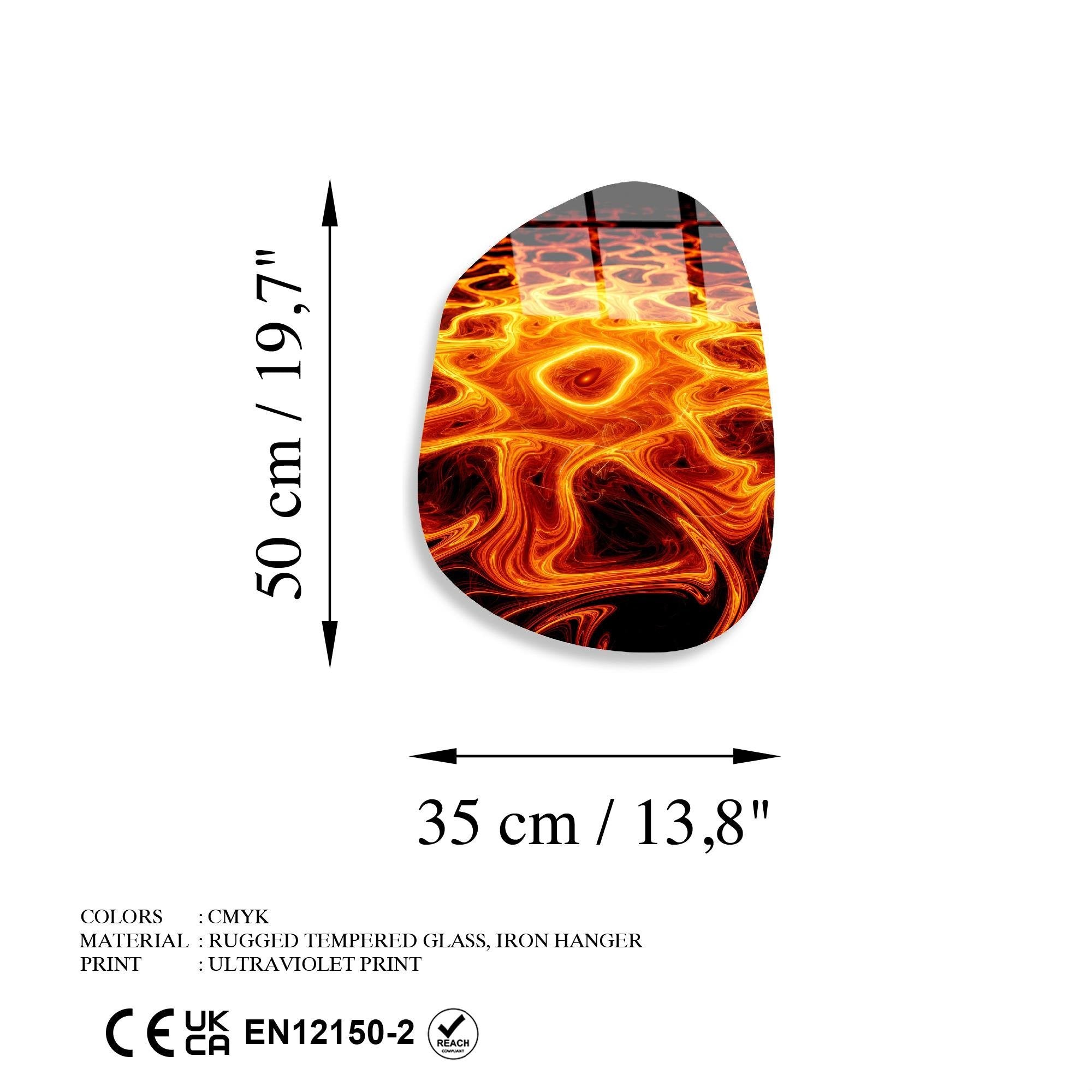 UV-1117 Baskılı Cam Amorf Duvar Tablosu | ByLamp