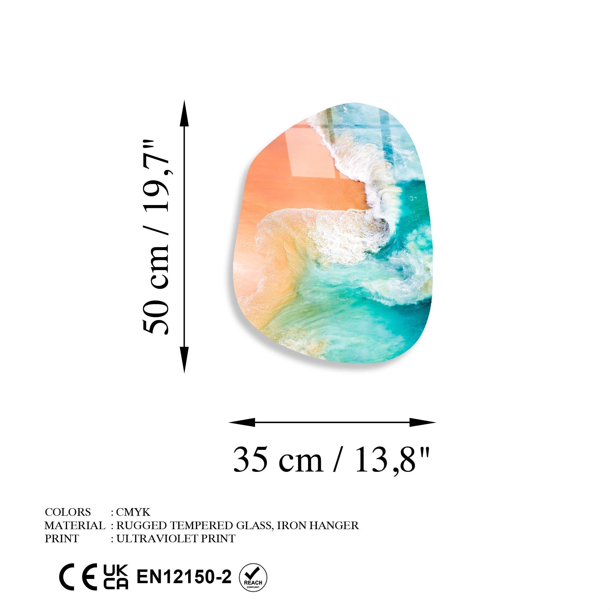 UV-1118 Baskılı Cam Amorf Duvar Tablosu | ByLamp