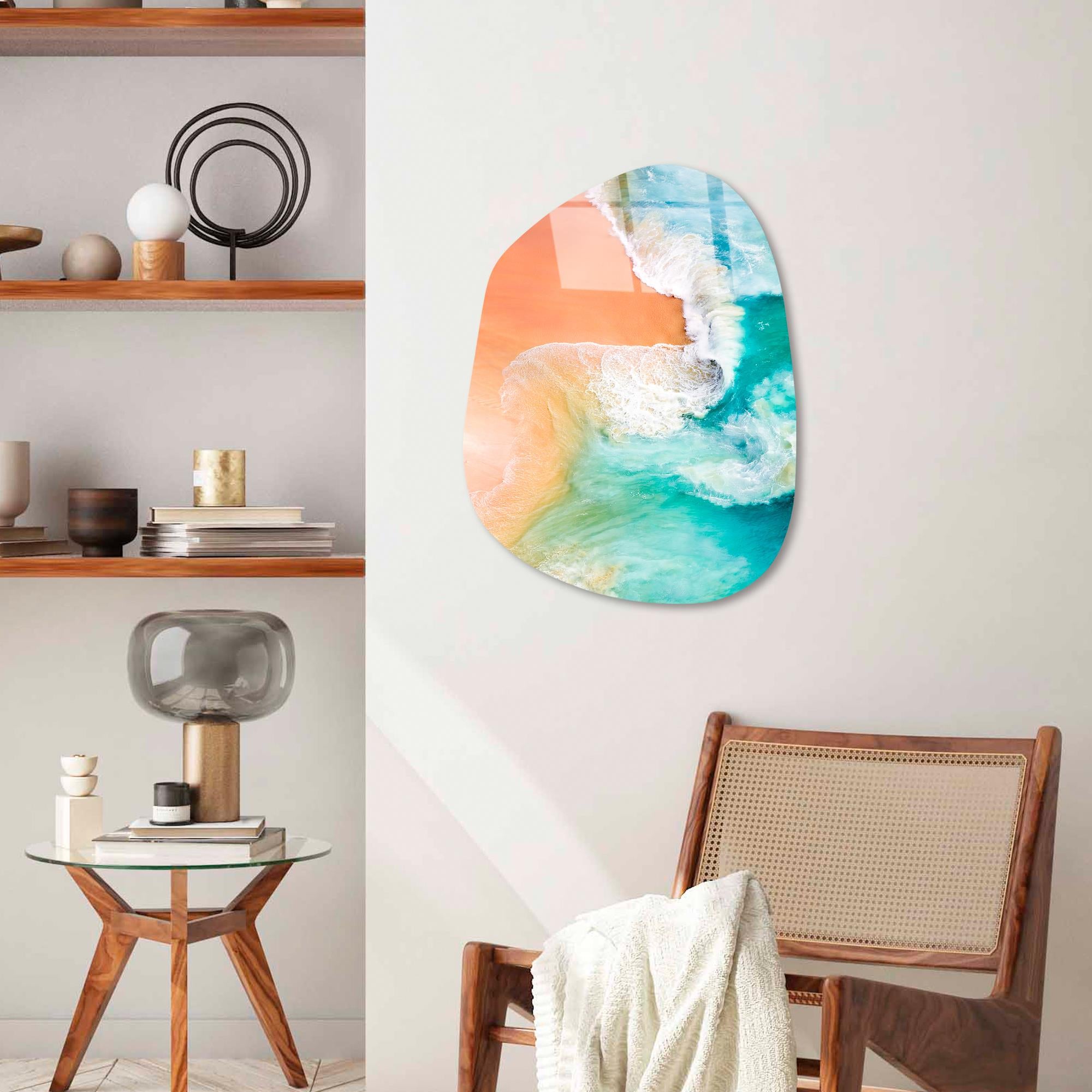 UV-1118 Baskılı Cam Amorf Duvar Tablosu | ByLamp