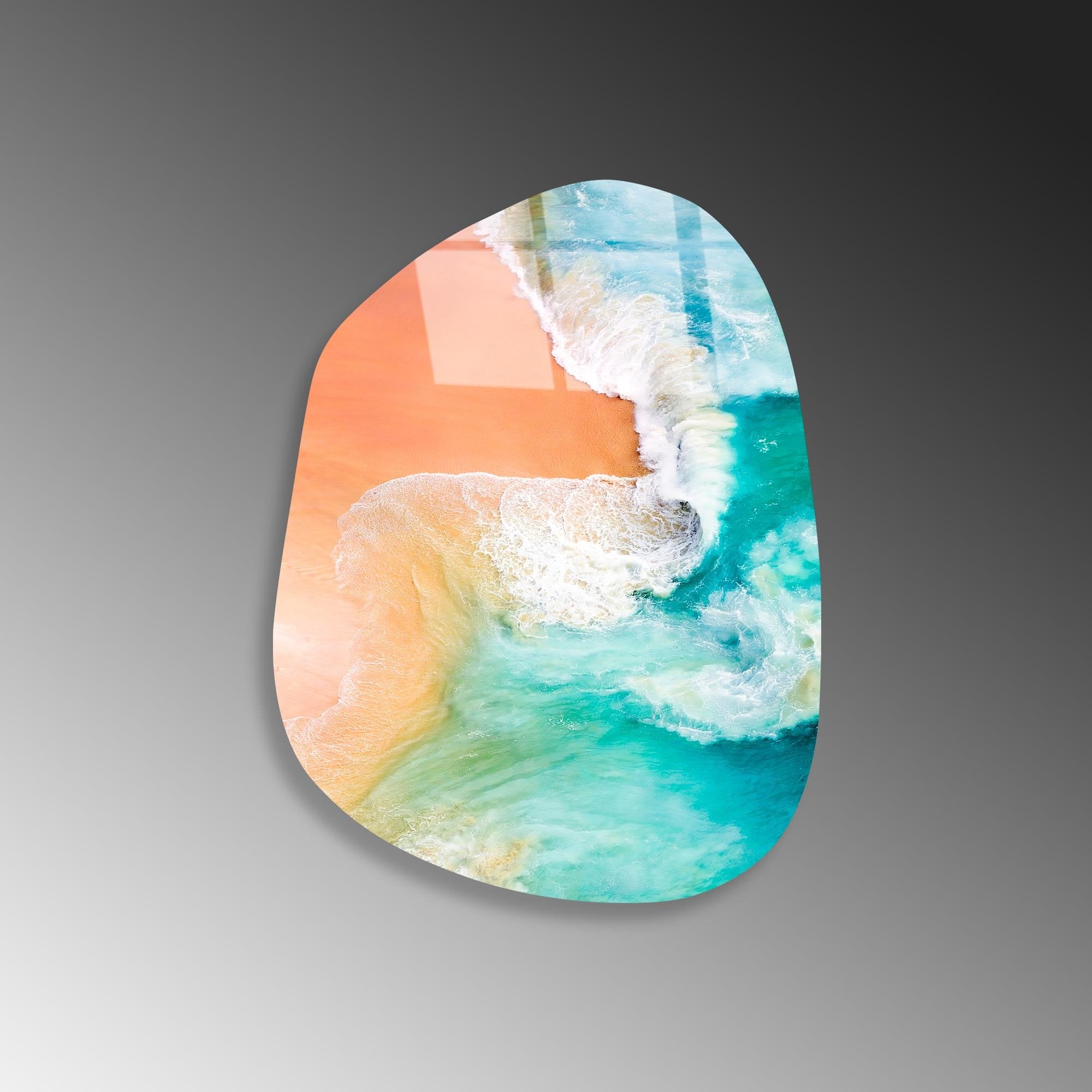 UV-1118 Baskılı Cam Amorf Duvar Tablosu | ByLamp