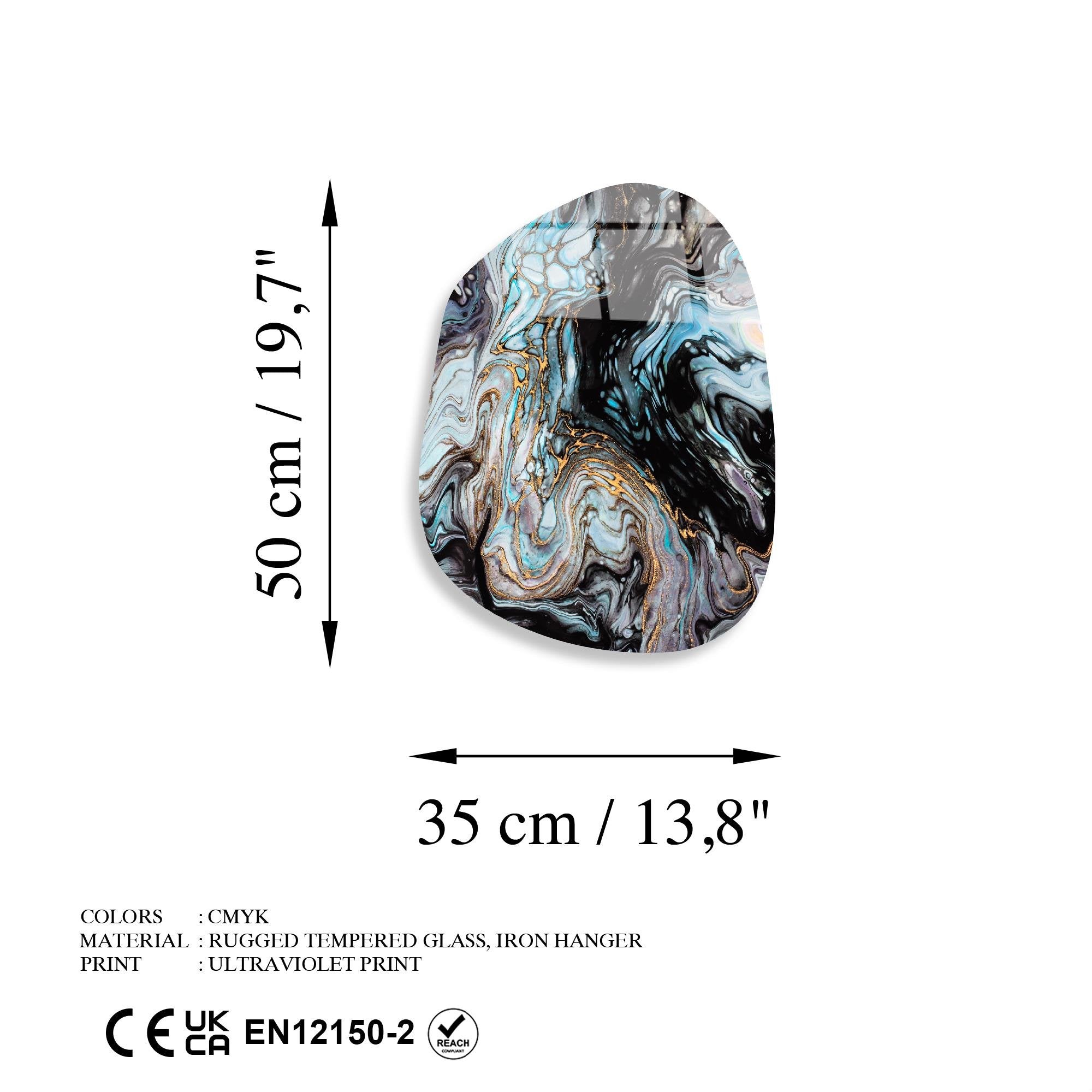 UV-1120 Baskılı Cam Amorf Duvar Tablosu | ByLamp