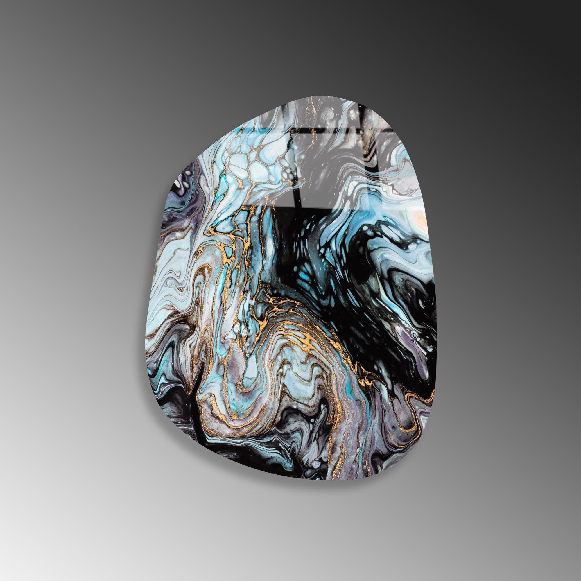 UV-1120 Baskılı Cam Amorf Duvar Tablosu | ByLamp