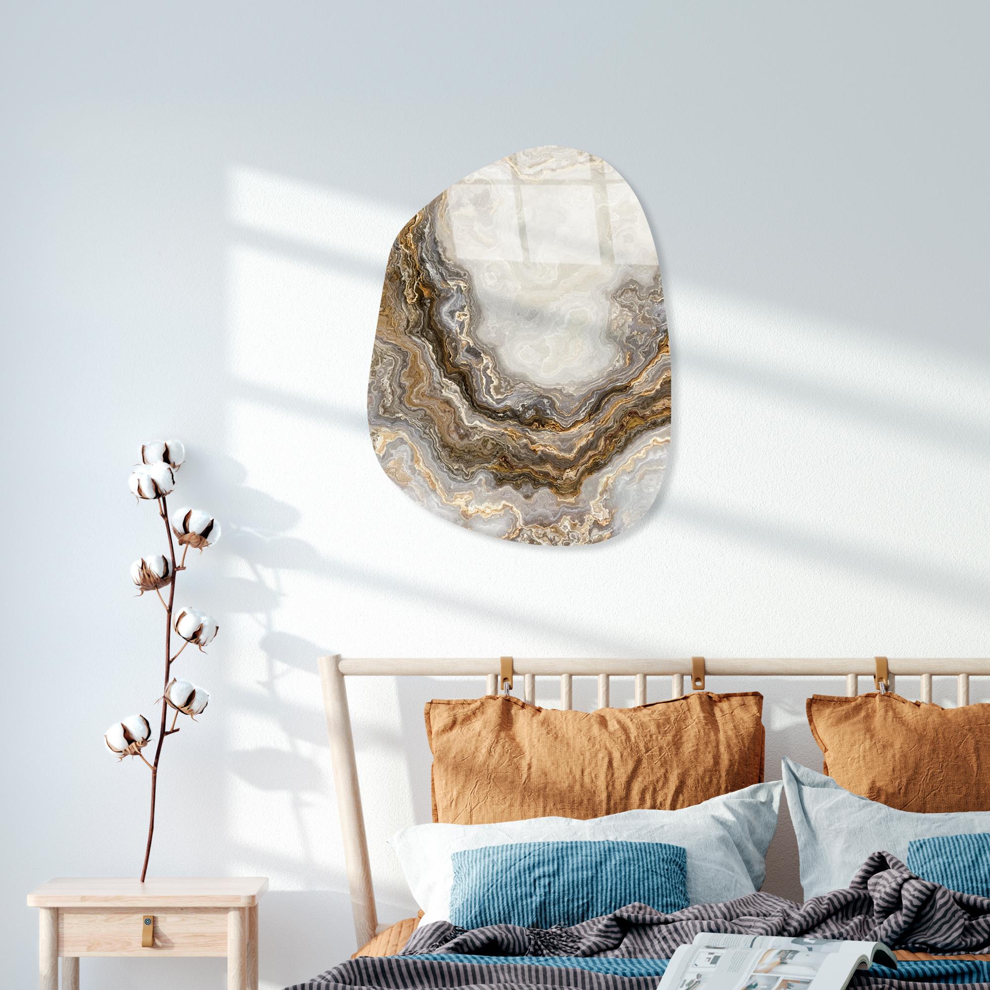 UV-1121 Baskılı Cam Amorf Duvar Tablosu | ByLamp