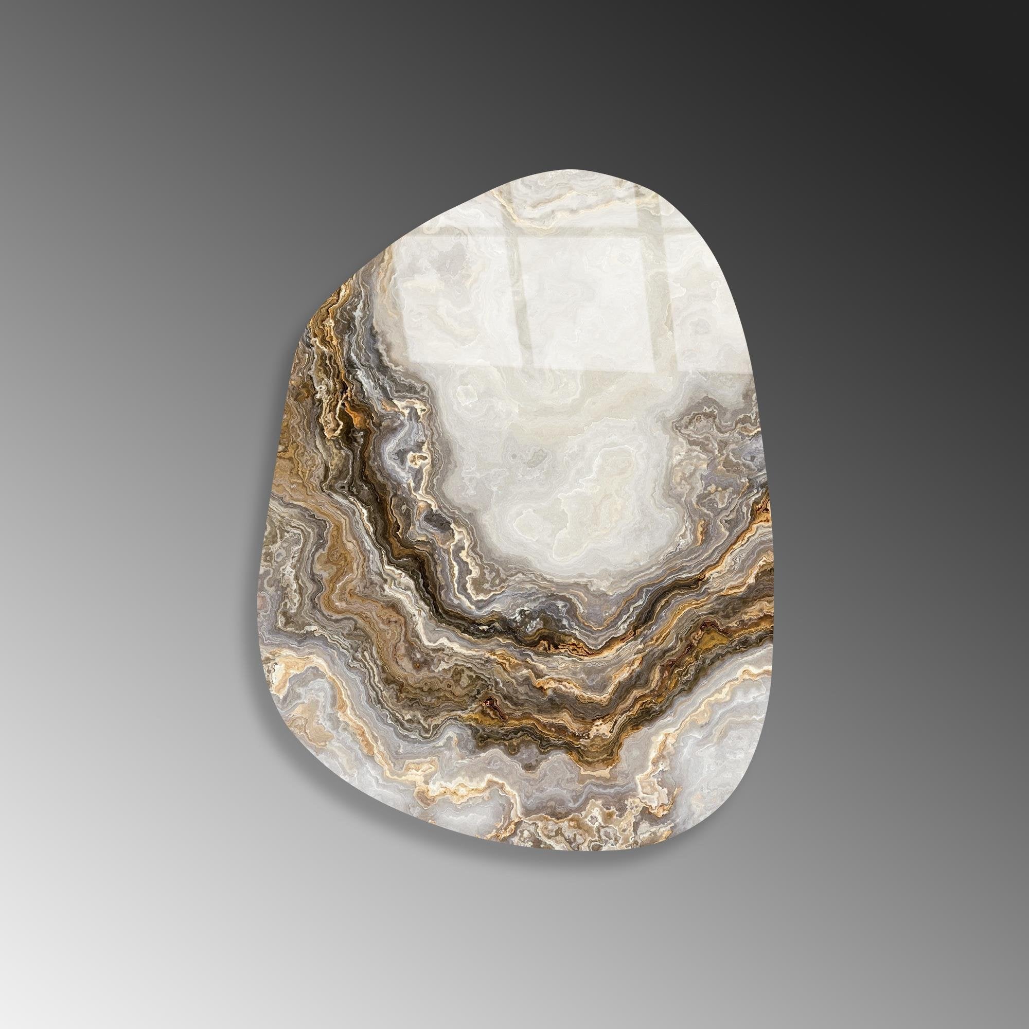 UV-1121 Baskılı Cam Amorf Duvar Tablosu | ByLamp