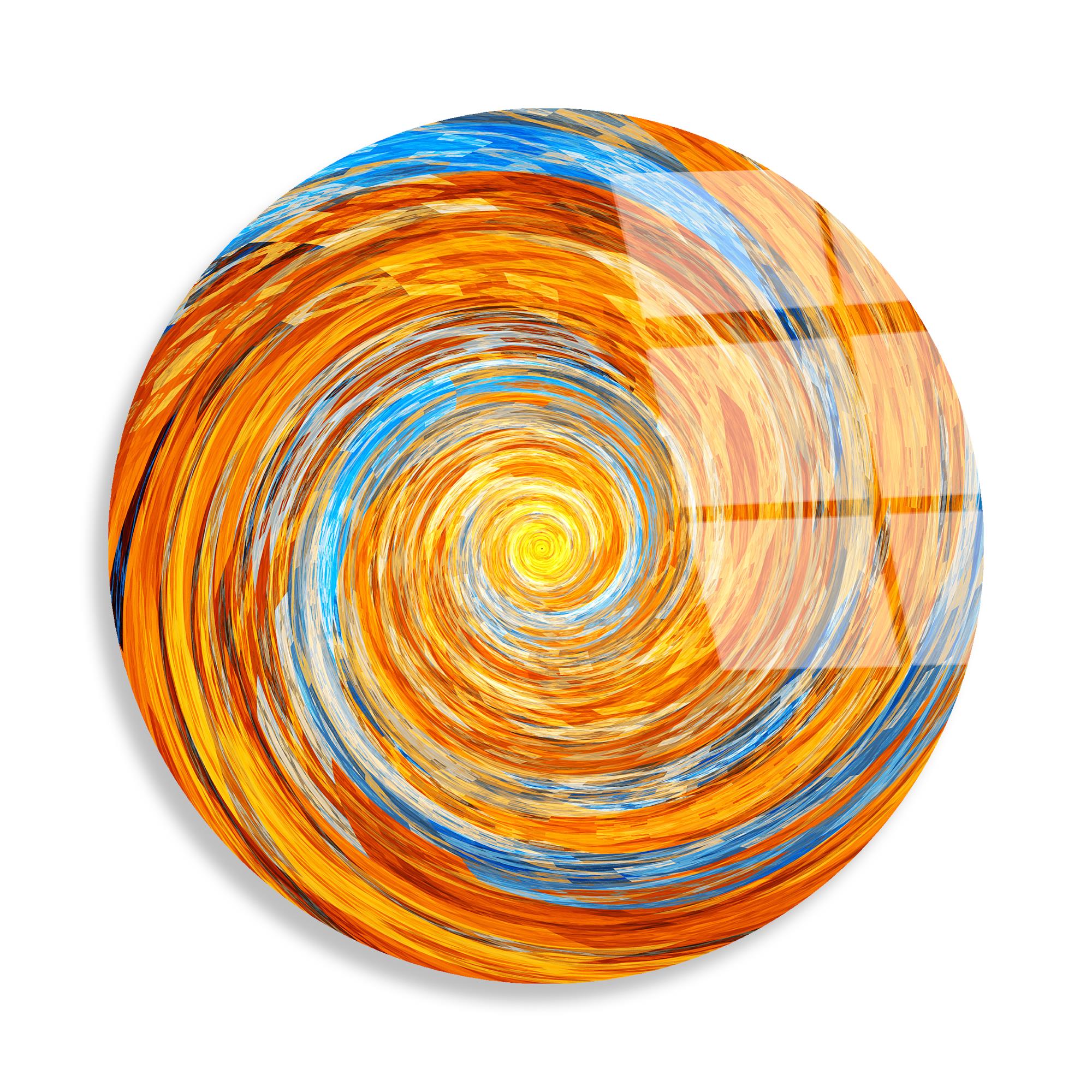 UV-1123 Baskılı Cam Yuvarlak Duvar Tablosu | ByLamp