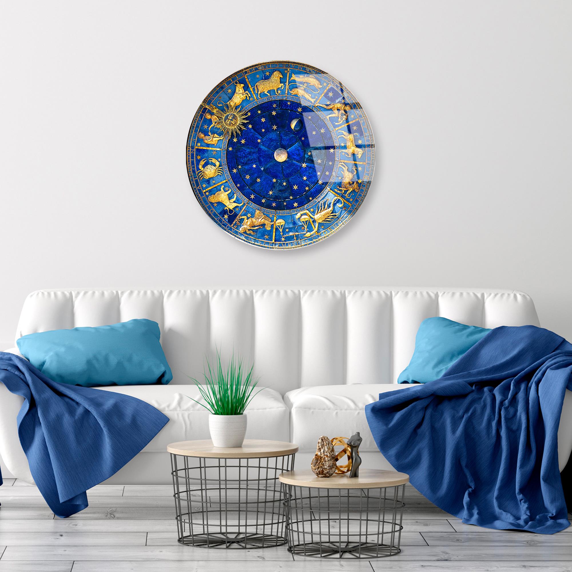 UV-1124 Baskılı Cam Yuvarlak Duvar Tablosu | ByLamp