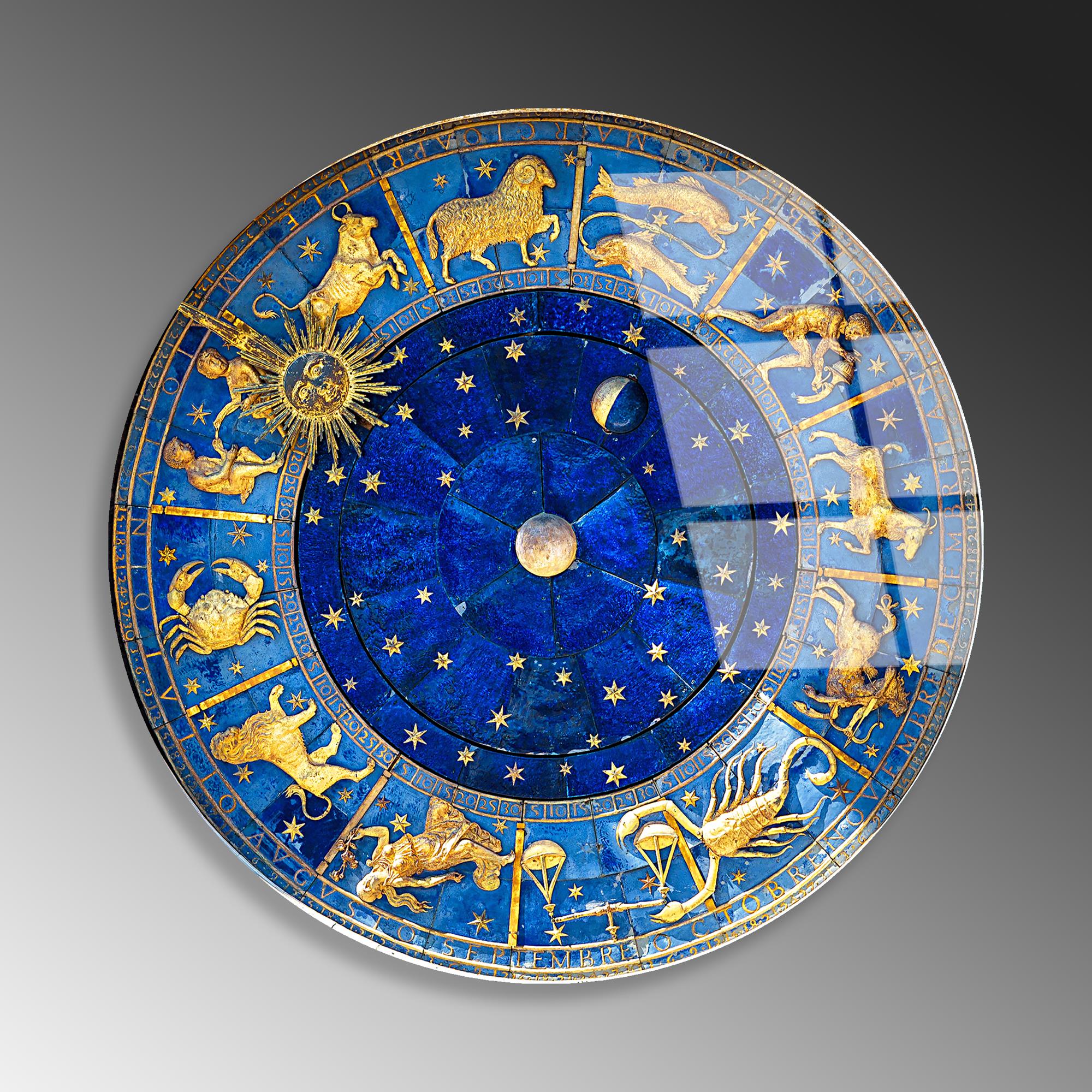 UV-1124 Baskılı Cam Yuvarlak Duvar Tablosu | ByLamp