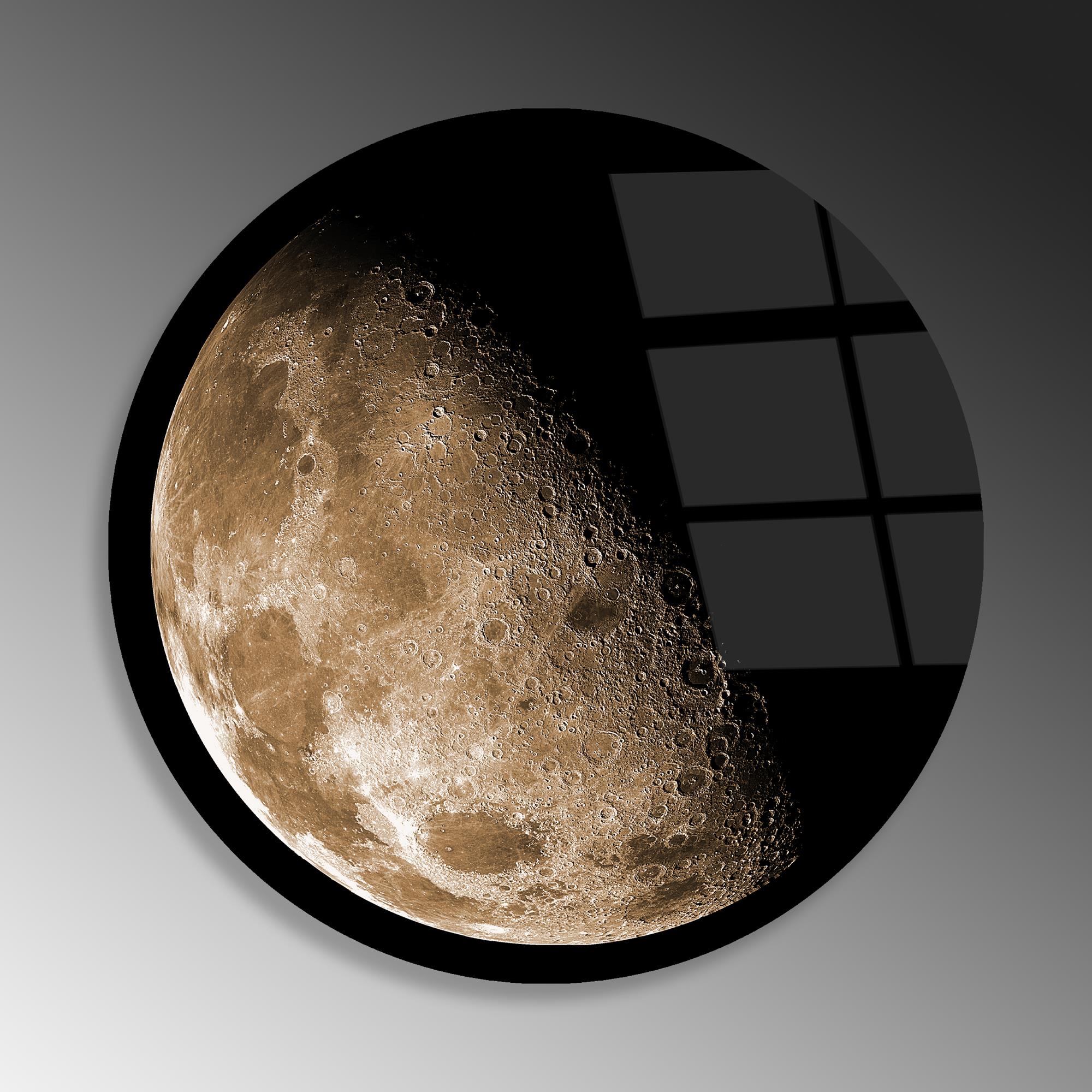 UV-1125 Baskılı Cam Yuvarlak Duvar Tablosu | ByLamp