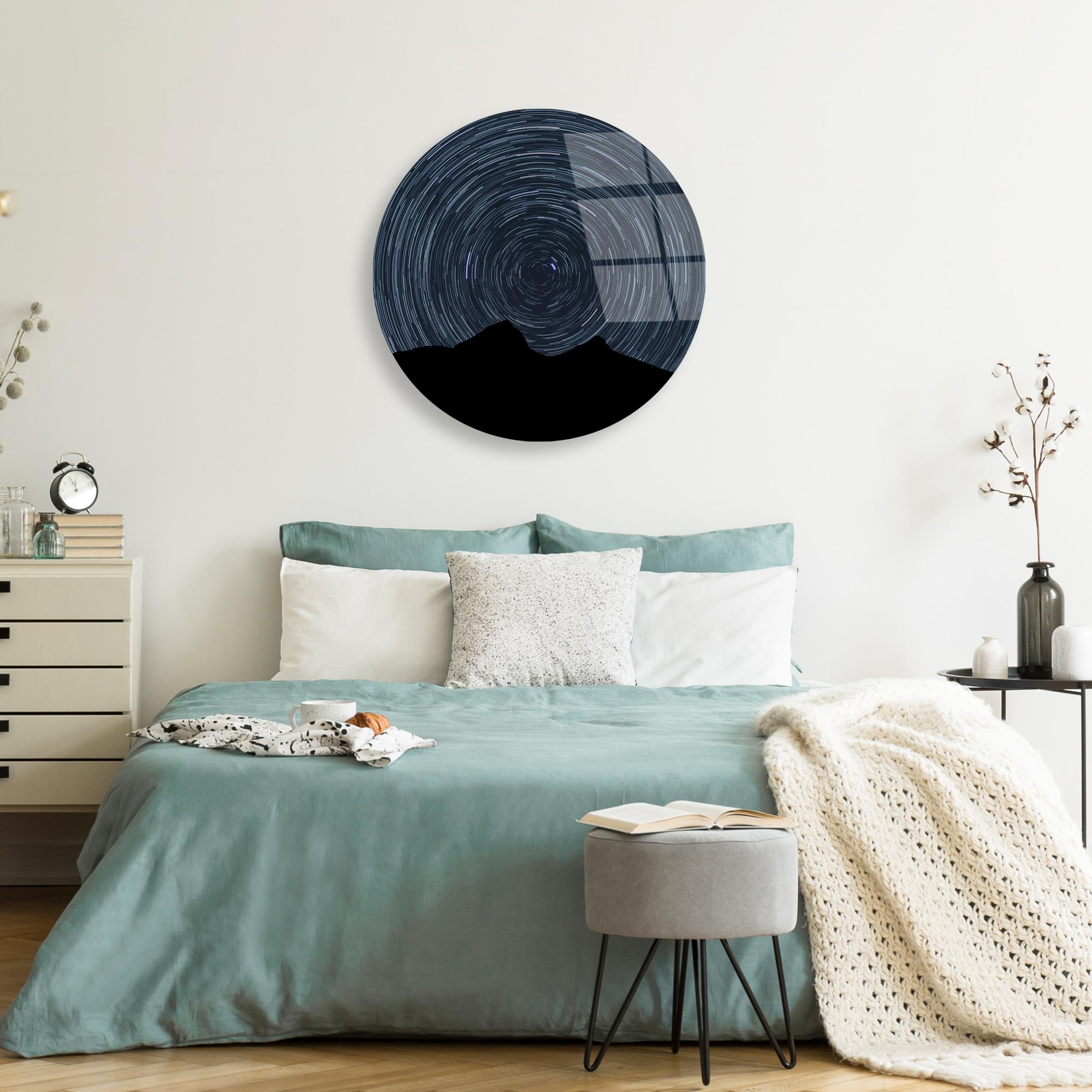 UV-1126 Baskılı Cam Yuvarlak Duvar Tablosu | ByLamp