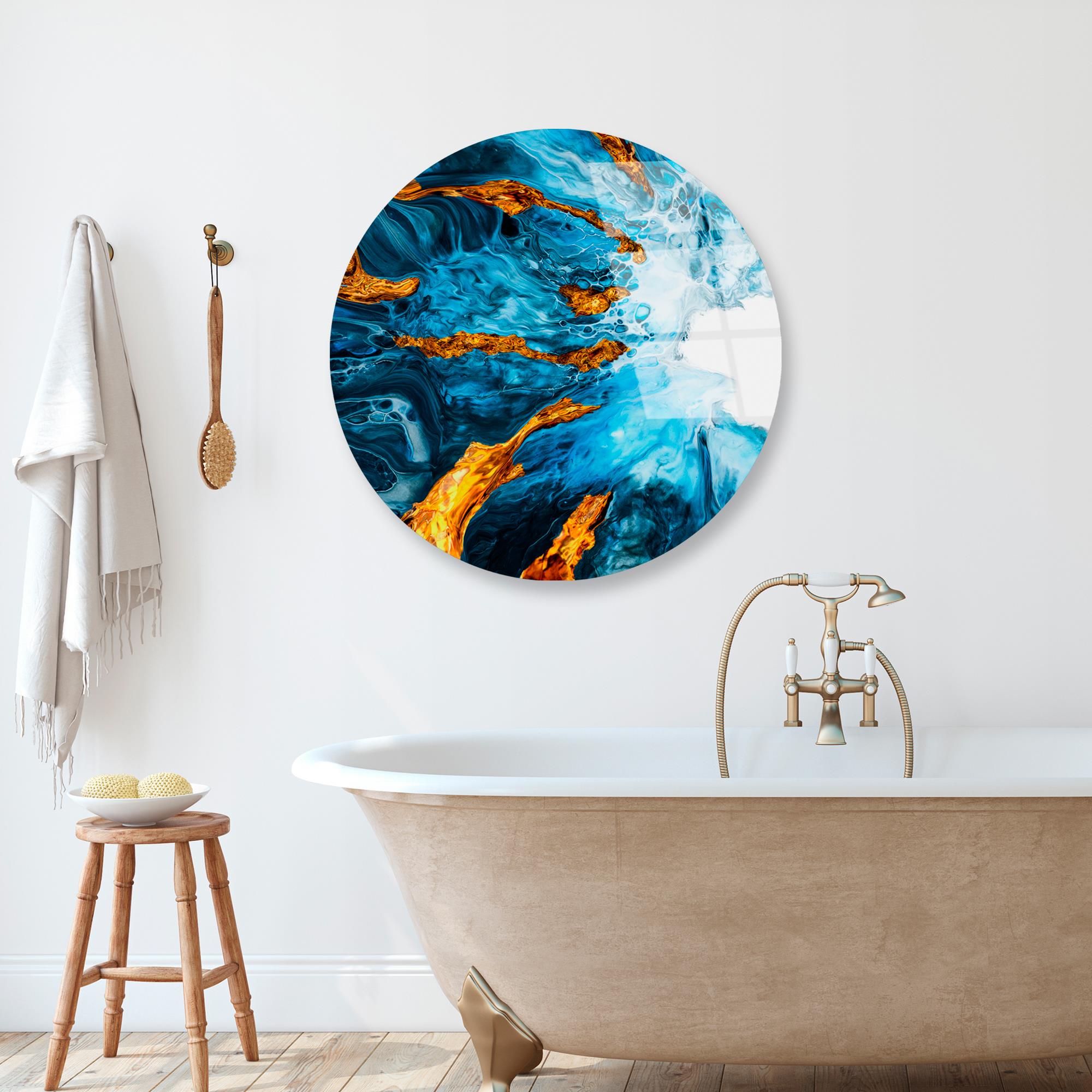 UV-1130 Baskılı Cam Yuvarlak Duvar Tablosu | ByLamp