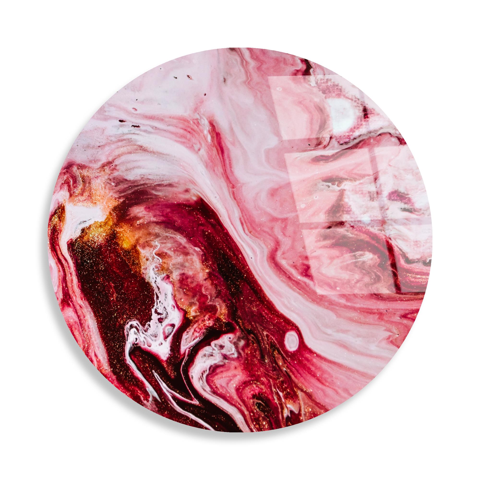 UV-1131 Baskılı Cam Yuvarlak Duvar Tablosu | ByLamp