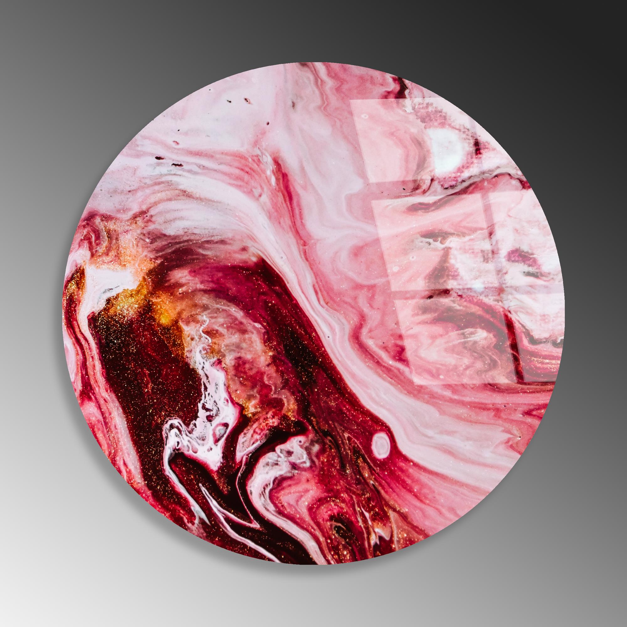 UV-1131 Baskılı Cam Yuvarlak Duvar Tablosu | ByLamp