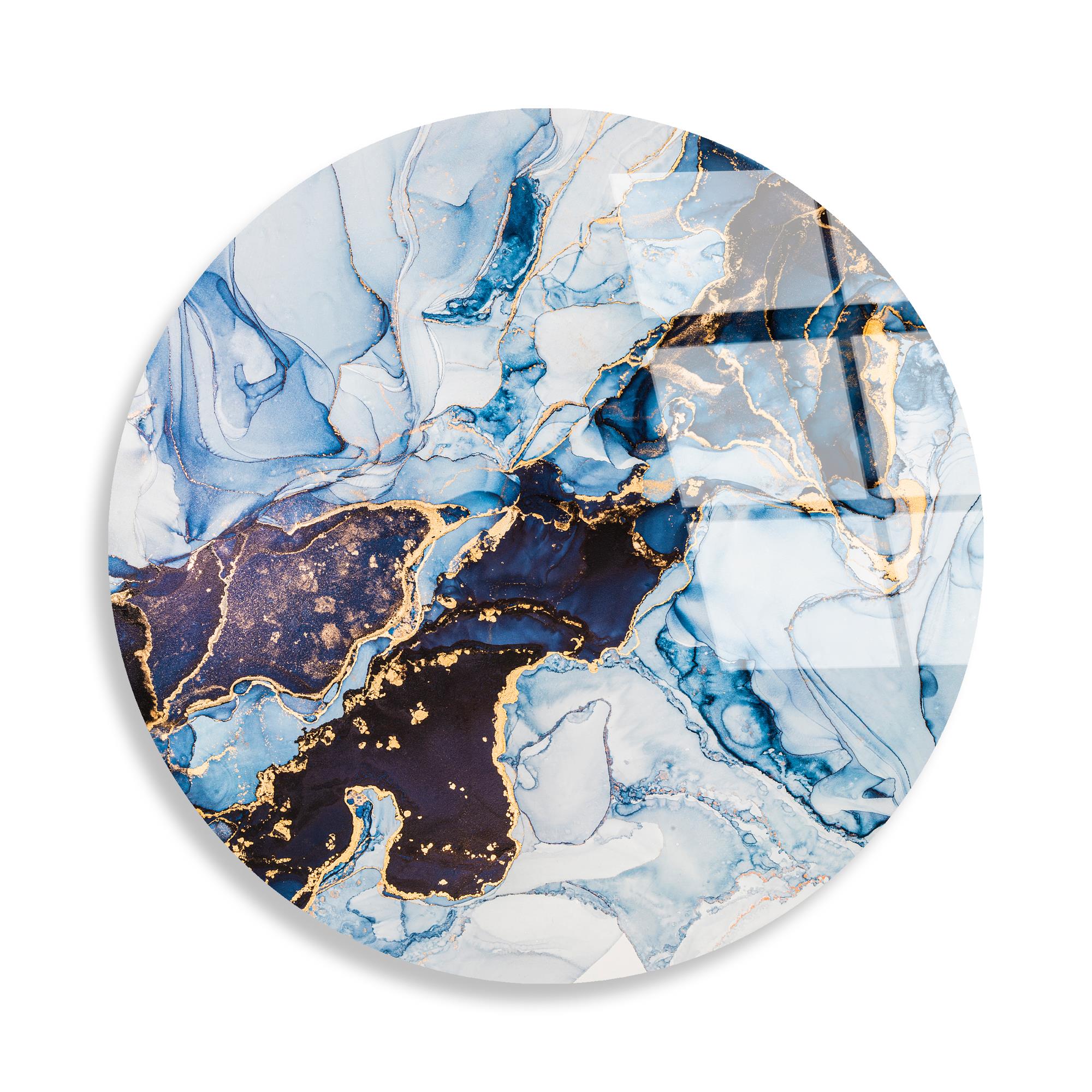 UV-1132 Baskılı Cam Yuvarlak Duvar Tablosu | ByLamp