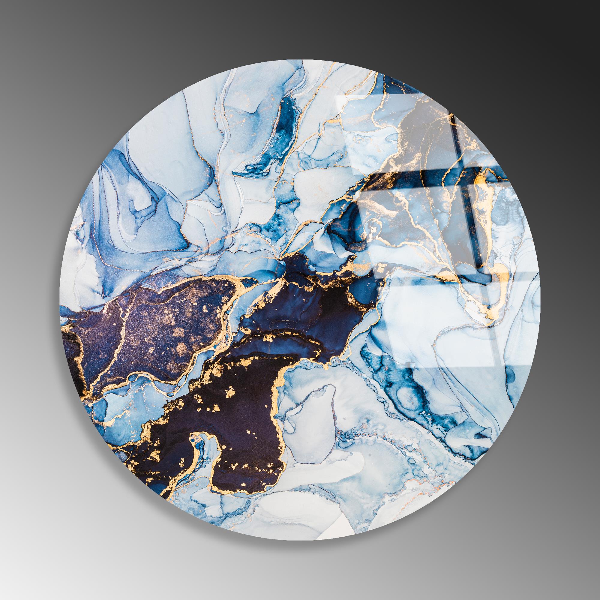 UV-1132 Baskılı Cam Yuvarlak Duvar Tablosu | ByLamp