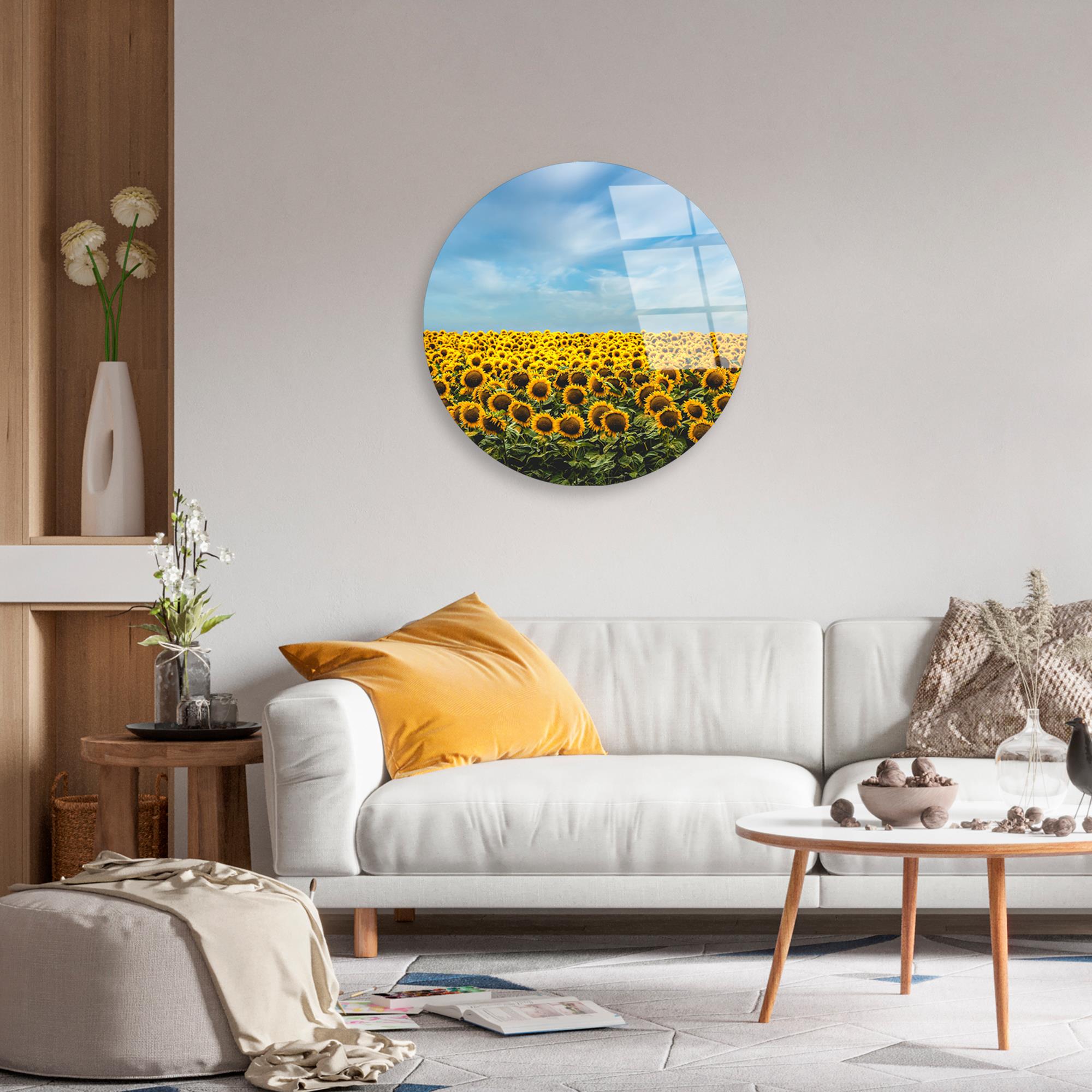 UV-1135 Baskılı Cam Yuvarlak Duvar Tablosu | ByLamp