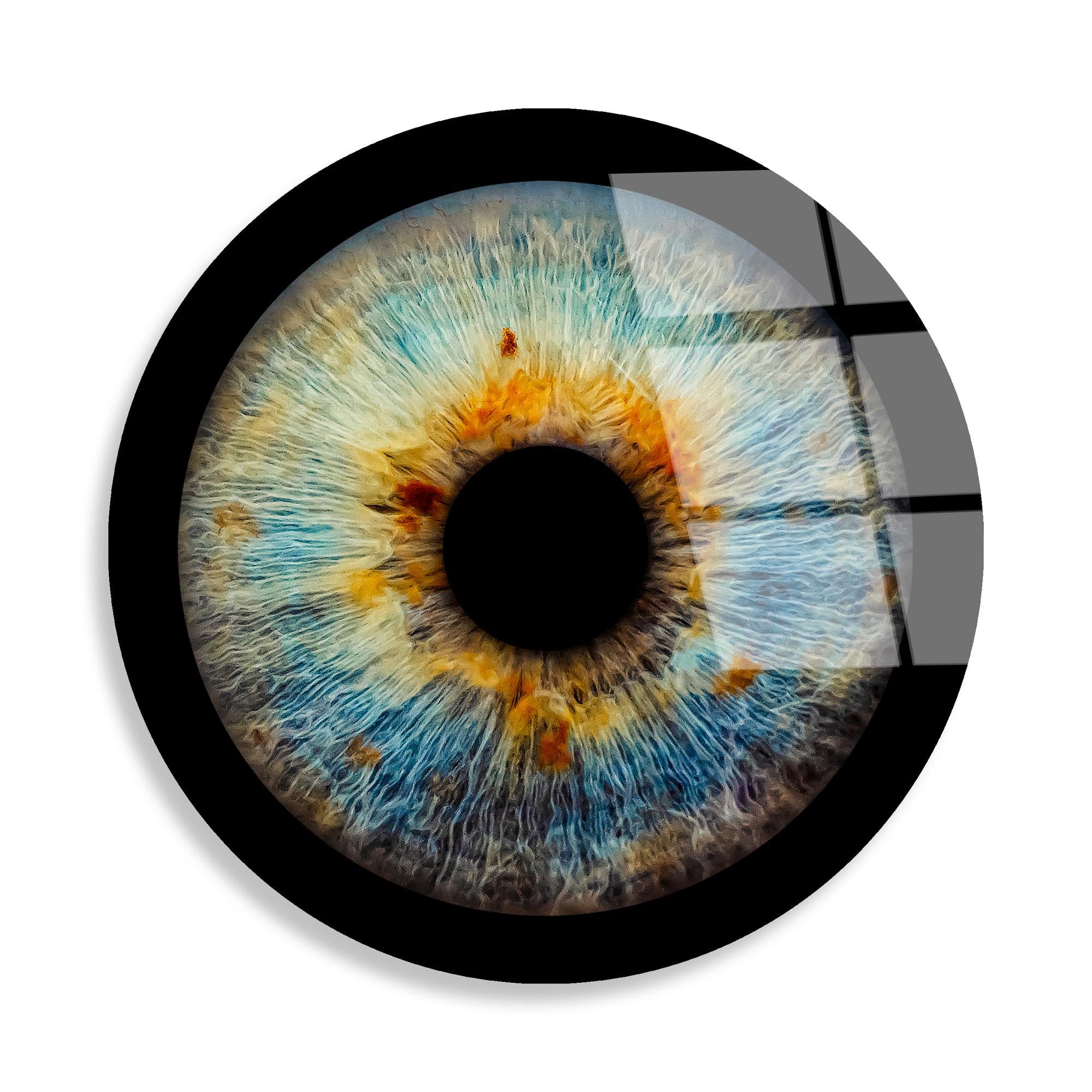 UV-1138 Baskılı Cam Yuvarlak Duvar Tablosu | ByLamp