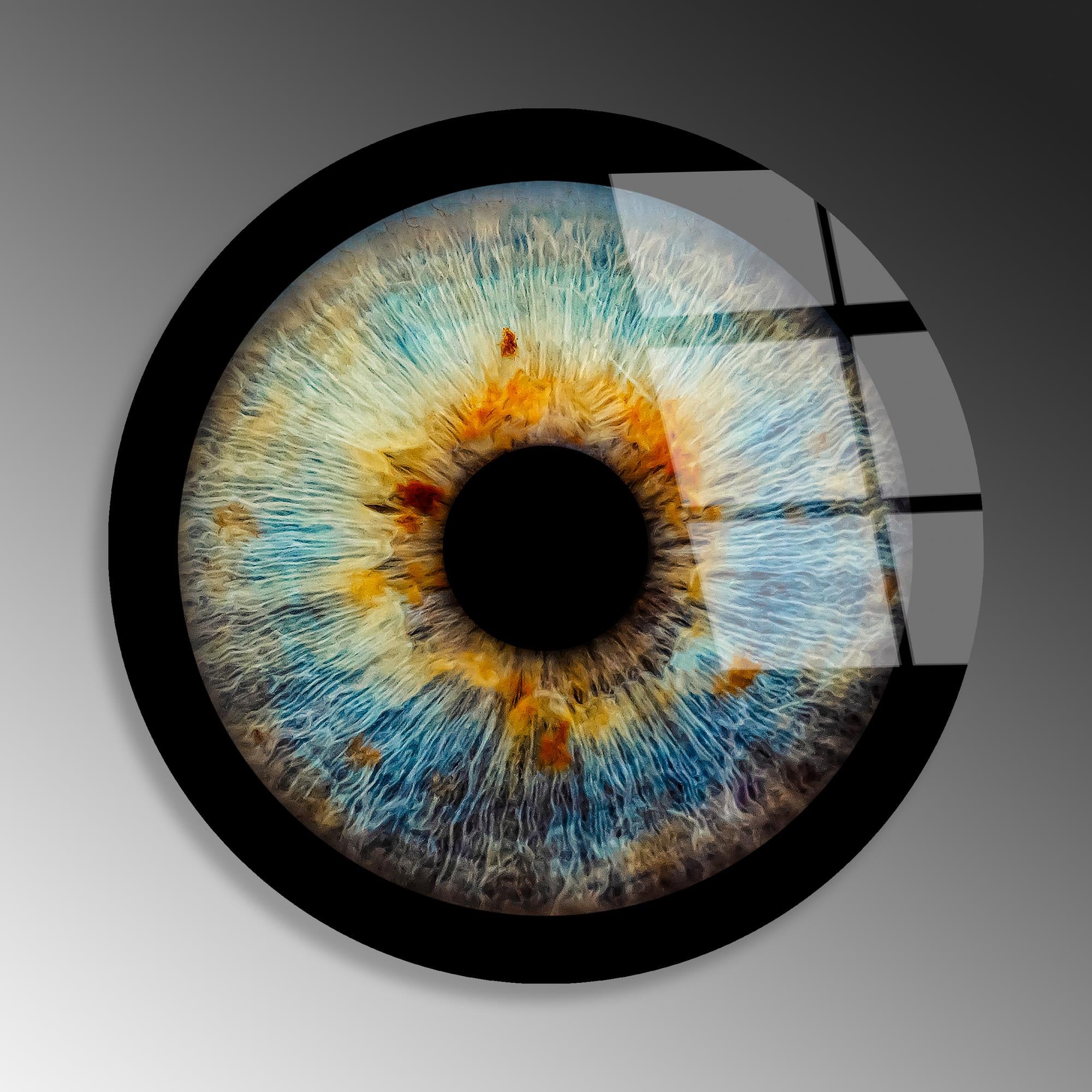 UV-1138 Baskılı Cam Yuvarlak Duvar Tablosu | ByLamp