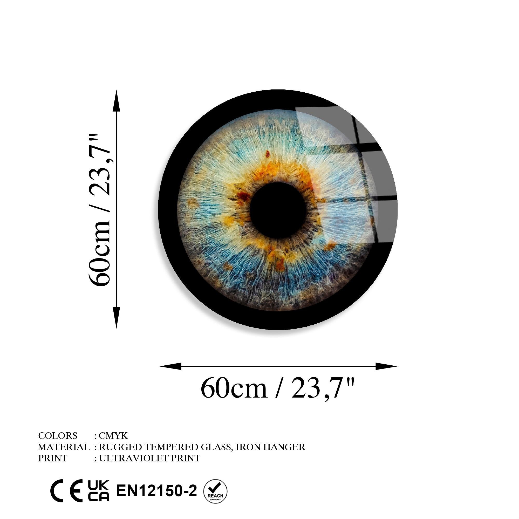 UV-1138 Baskılı Cam Yuvarlak Duvar Tablosu | ByLamp