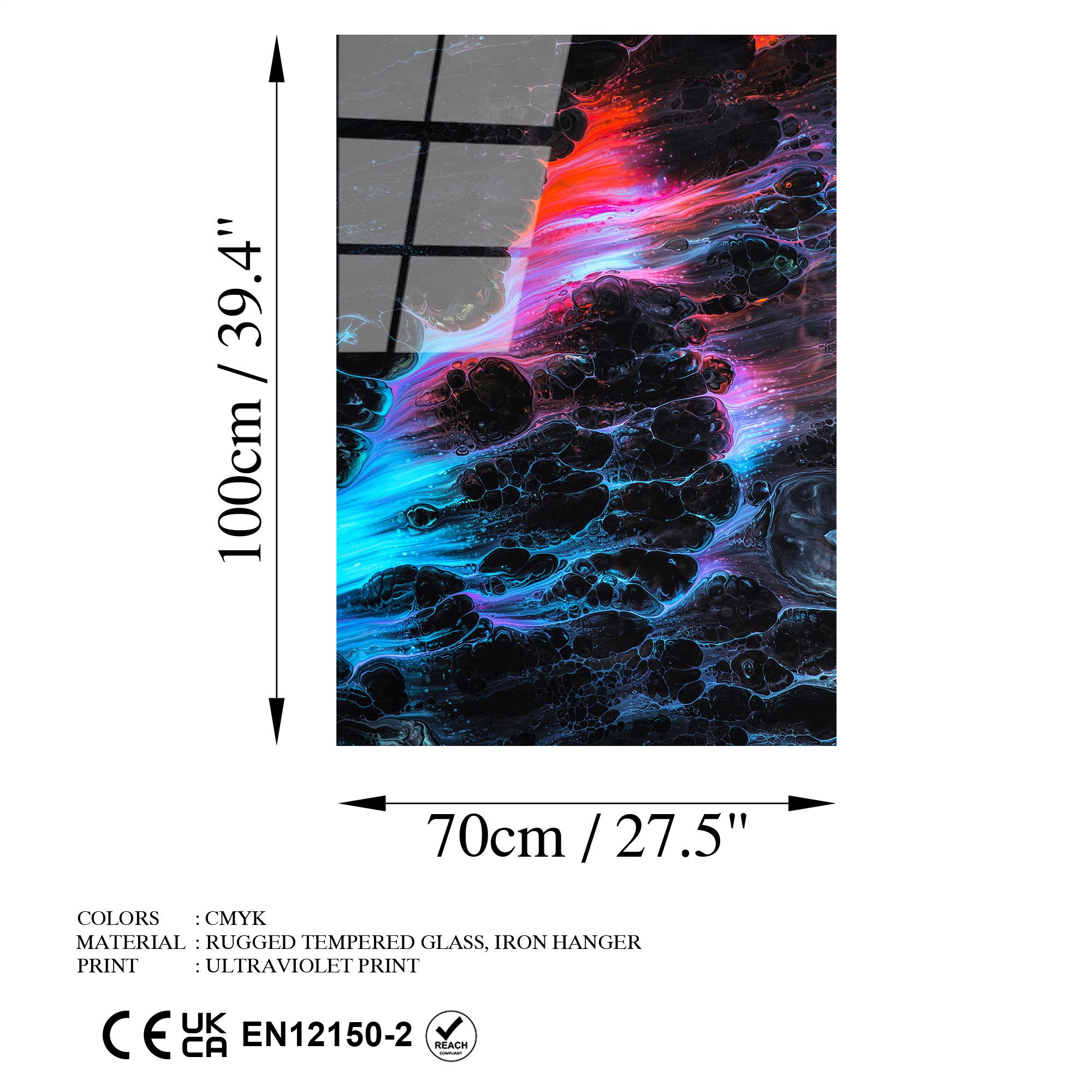 UV-113 Baskılı Cam Dikdörtgen Duvar Tablosu | ByLamp