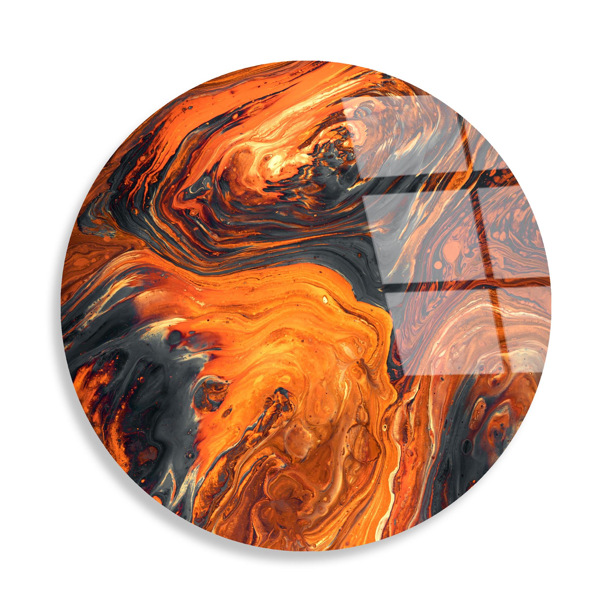 UV-1140 Baskılı Cam Yuvarlak Duvar Tablosu | ByLamp