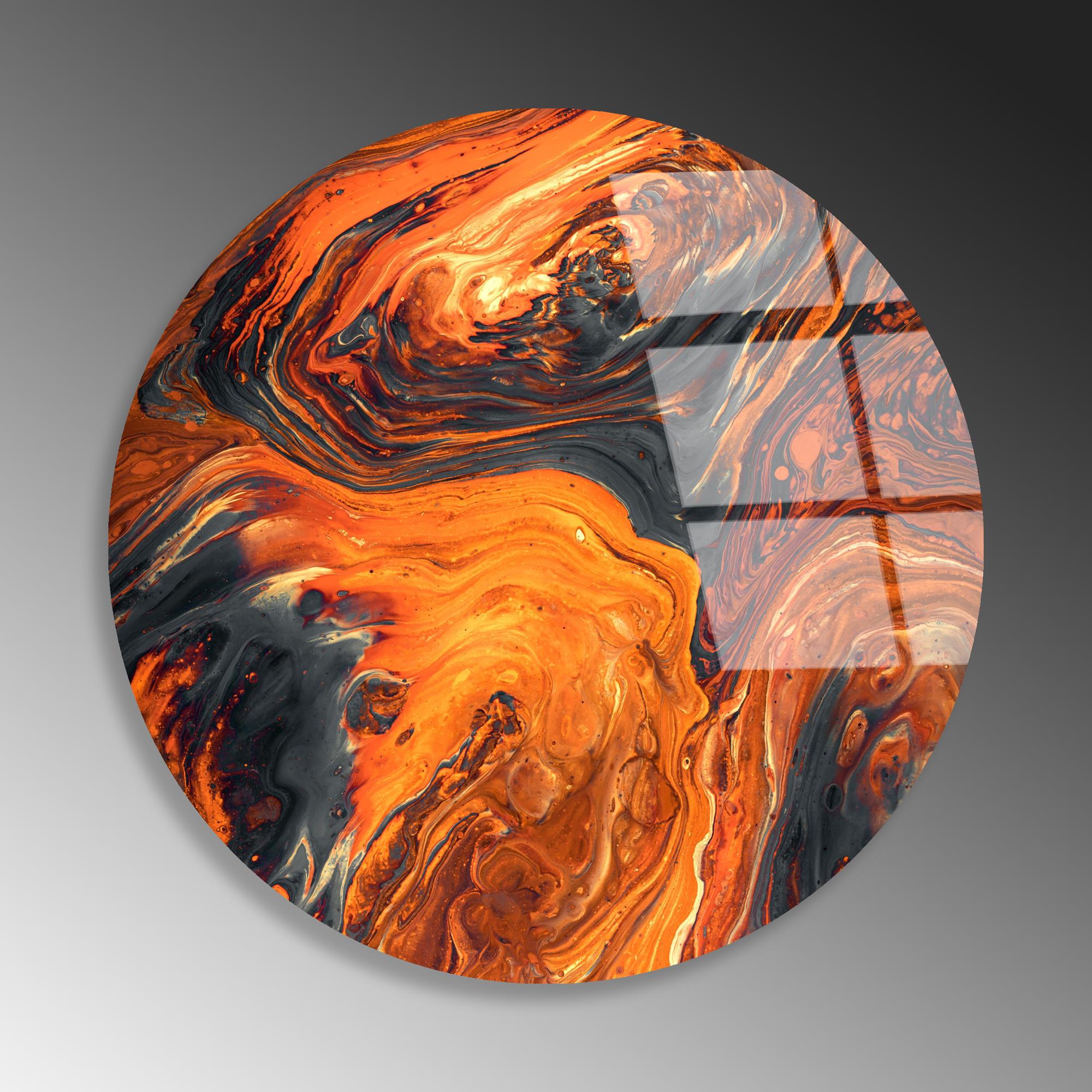 UV-1140 Baskılı Cam Yuvarlak Duvar Tablosu | ByLamp