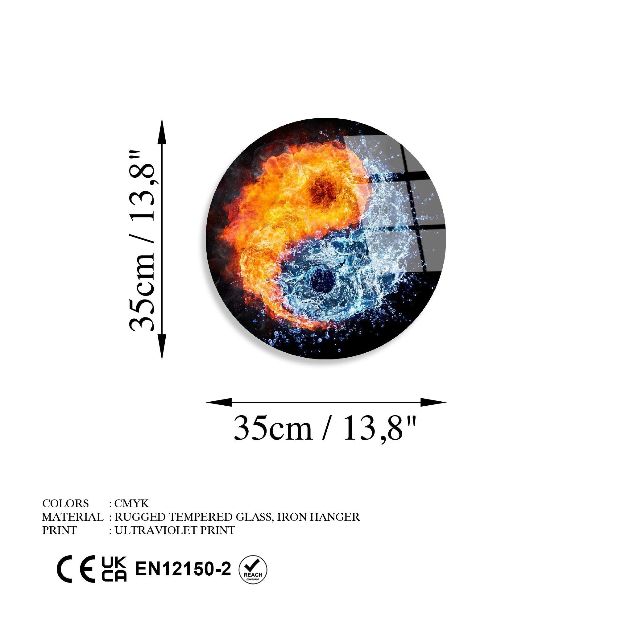 UV-1142 Baskılı Cam Yuvarlak Duvar Tablosu | ByLamp