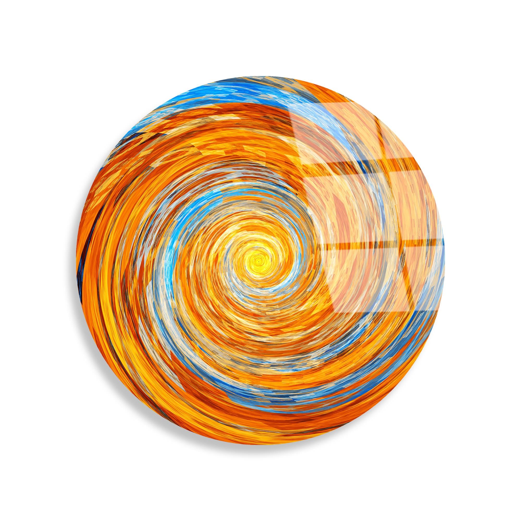 UV-1143 Baskılı Cam Yuvarlak Duvar Tablosu | ByLamp