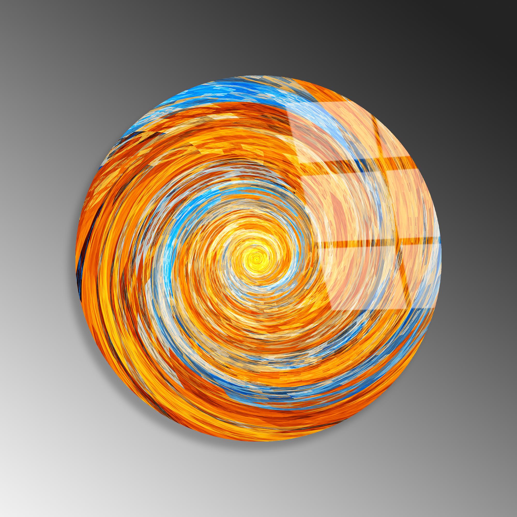 UV-1143 Baskılı Cam Yuvarlak Duvar Tablosu | ByLamp