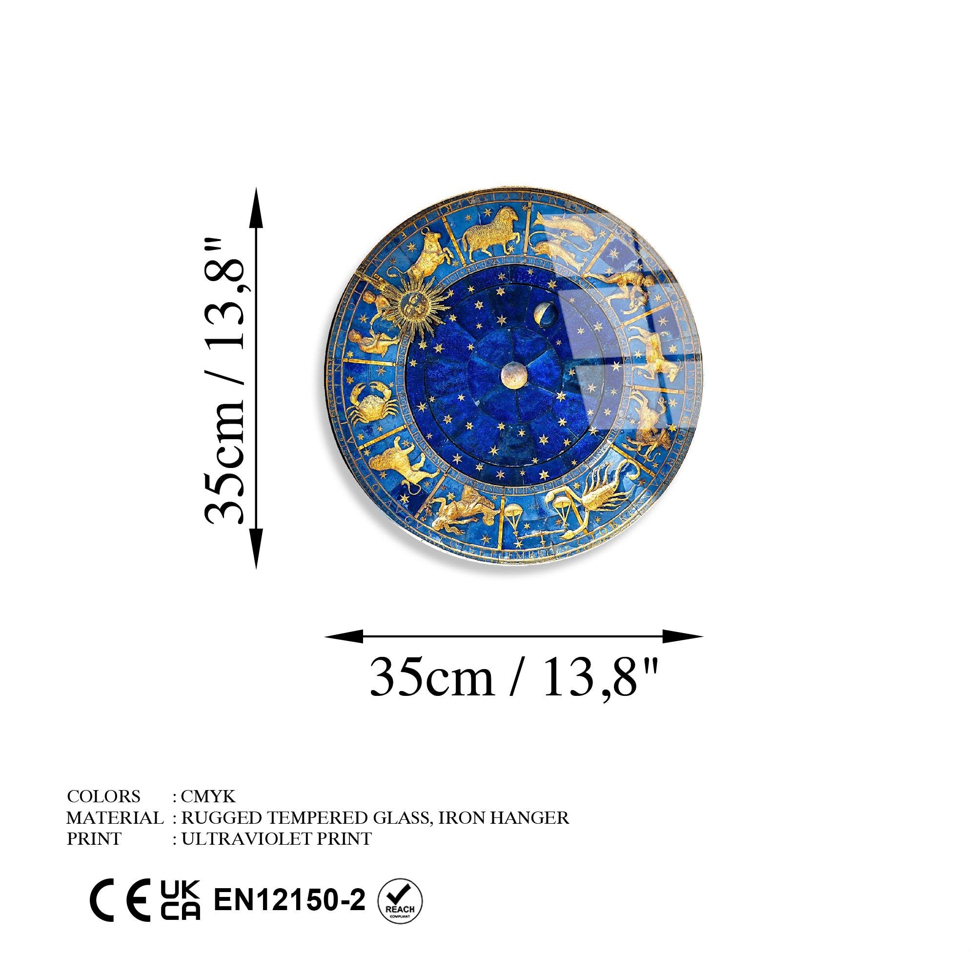 UV-1144 Baskılı Cam Yuvarlak Duvar Tablosu | ByLamp