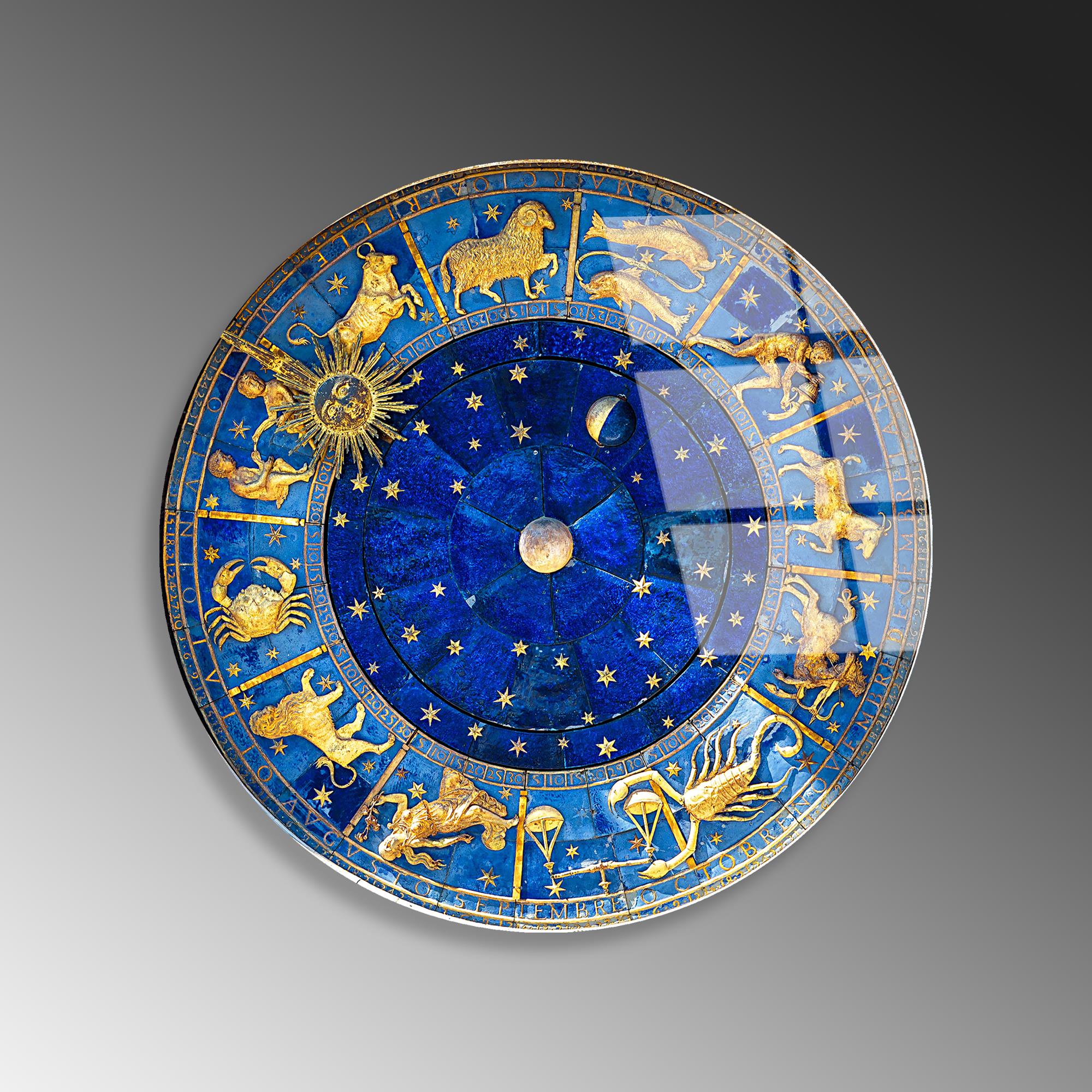 UV-1144 Baskılı Cam Yuvarlak Duvar Tablosu | ByLamp