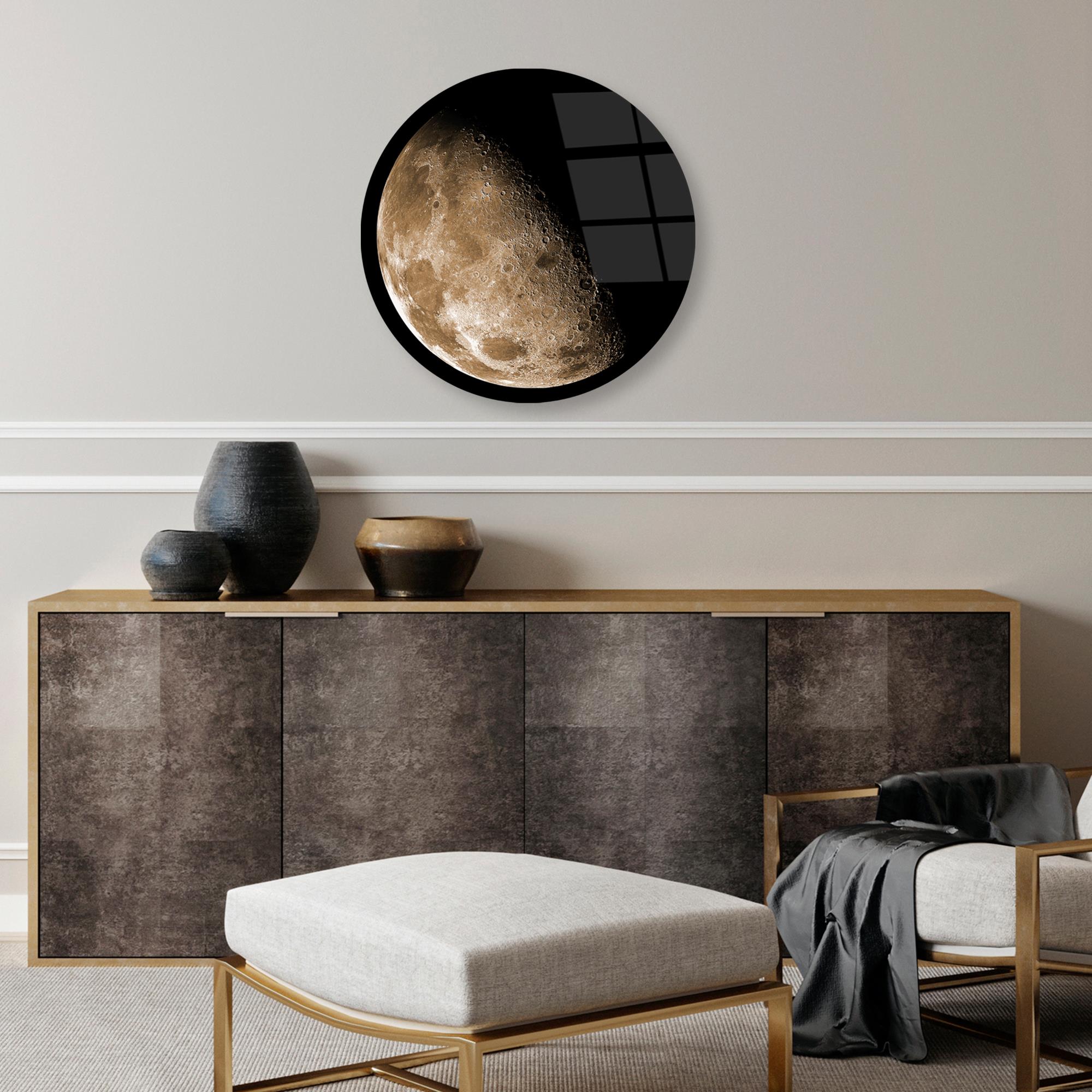 UV-1145 Baskılı Cam Yuvarlak Duvar Tablosu | ByLamp