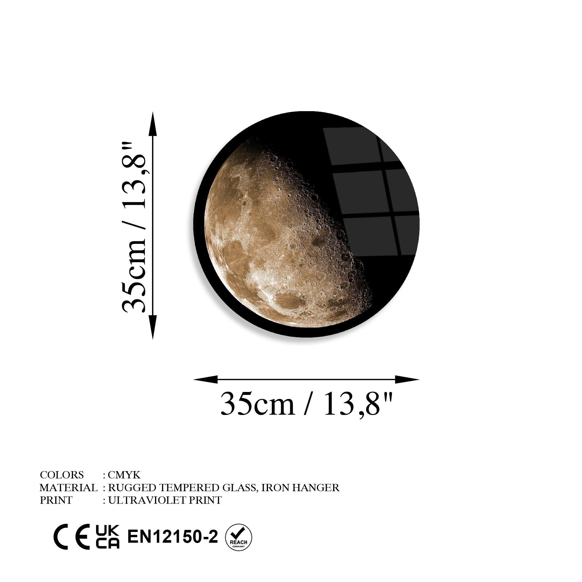 UV-1145 Baskılı Cam Yuvarlak Duvar Tablosu | ByLamp