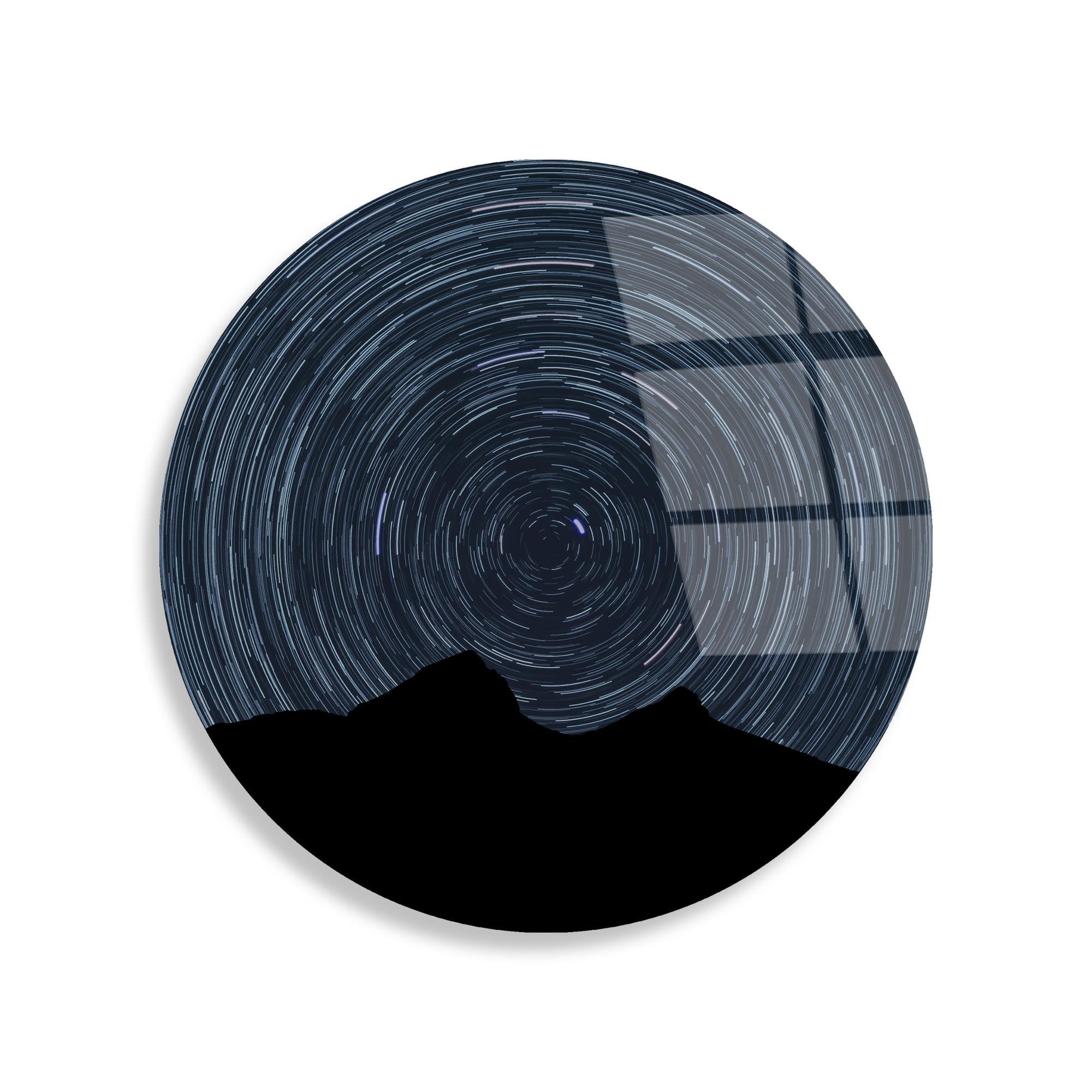 UV-1146 Baskılı Cam Yuvarlak Duvar Tablosu | ByLamp