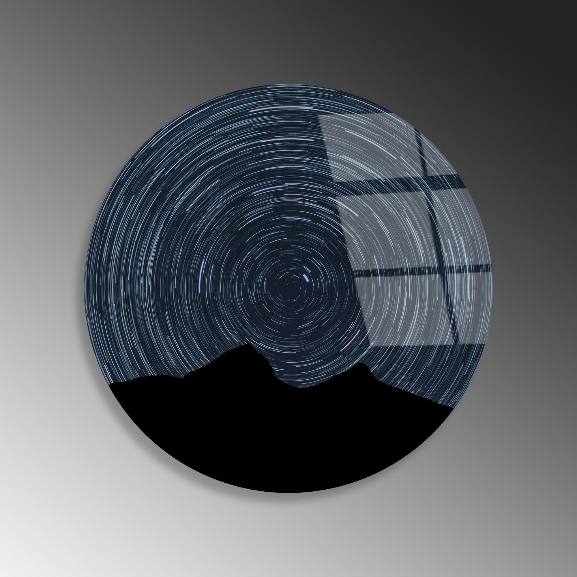 UV-1146 Baskılı Cam Yuvarlak Duvar Tablosu | ByLamp