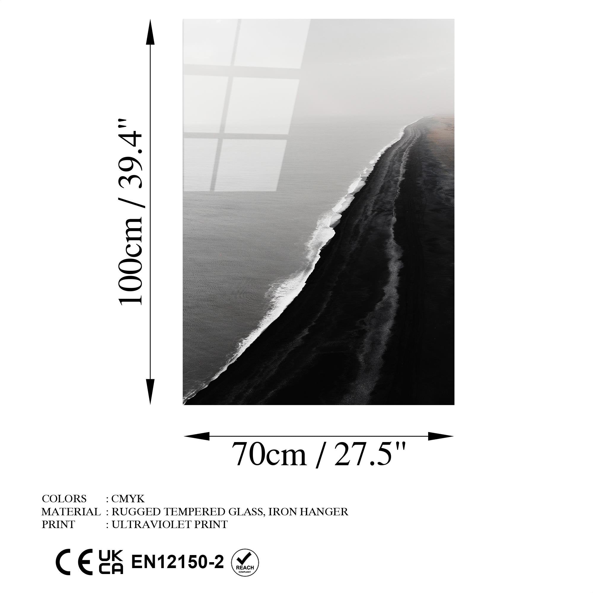 UV-114 Baskılı Cam Dikdörtgen Duvar Tablosu | ByLamp