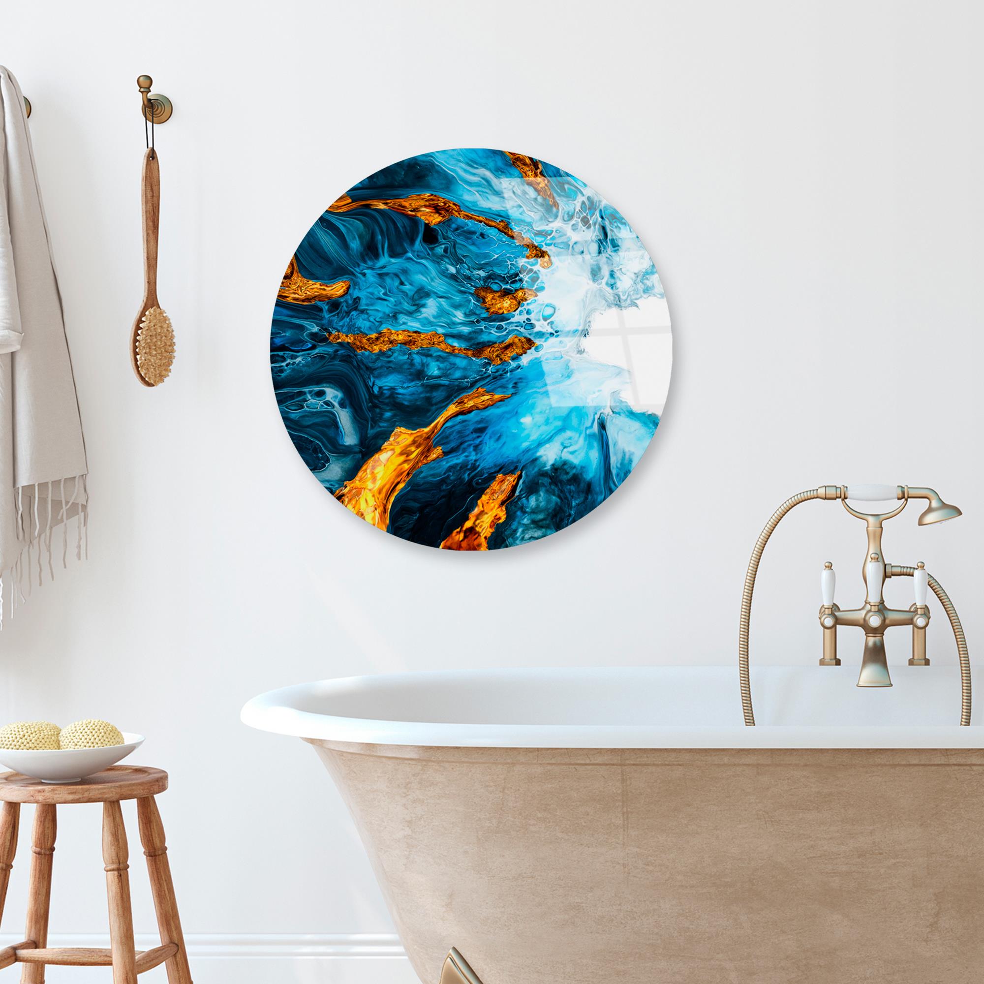 UV-1150 Baskılı Cam Yuvarlak Duvar Tablosu | ByLamp