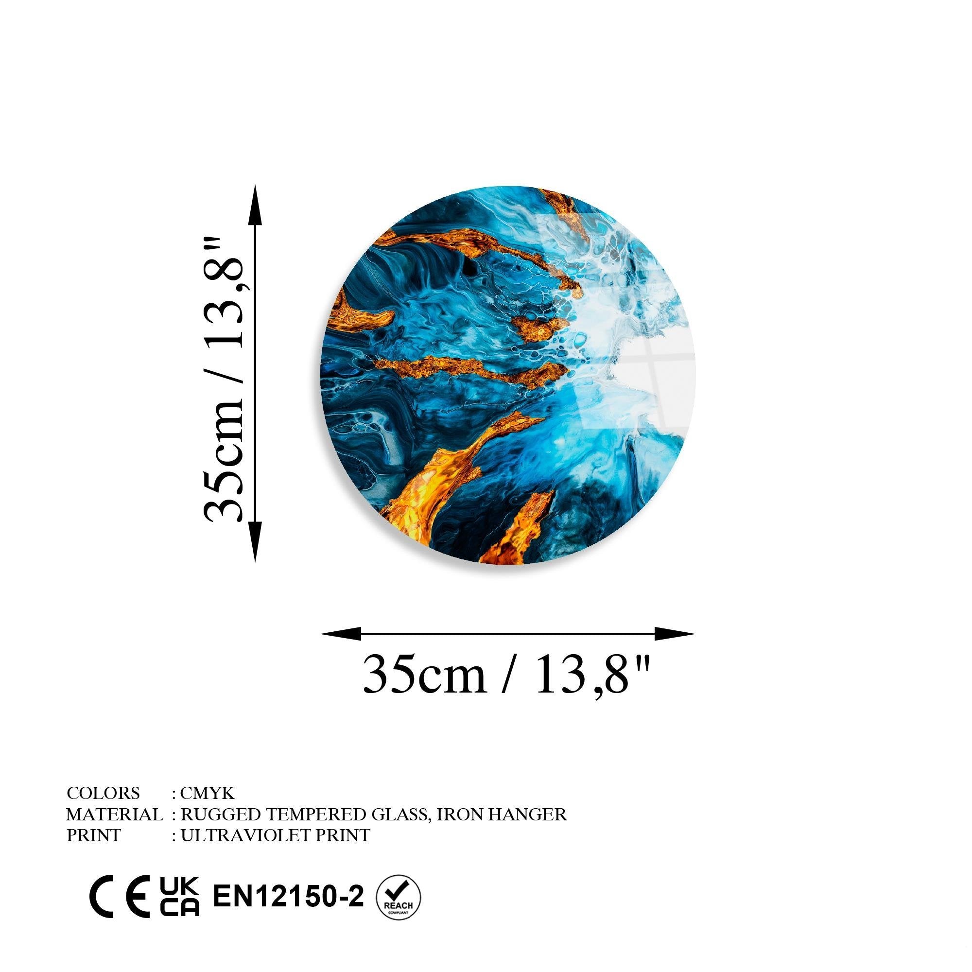 UV-1150 Baskılı Cam Yuvarlak Duvar Tablosu | ByLamp