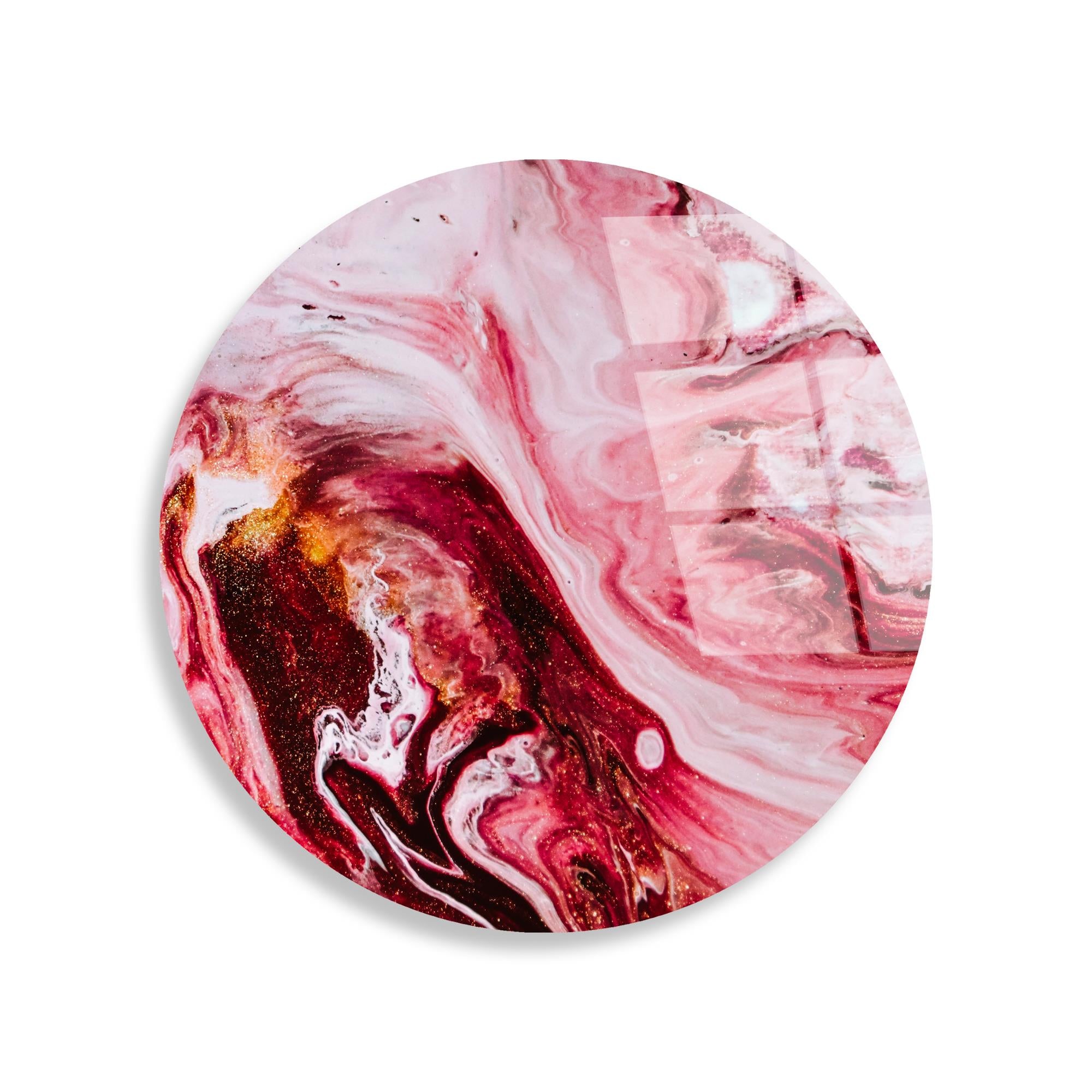 UV-1151 Baskılı Cam Yuvarlak Duvar Tablosu | ByLamp