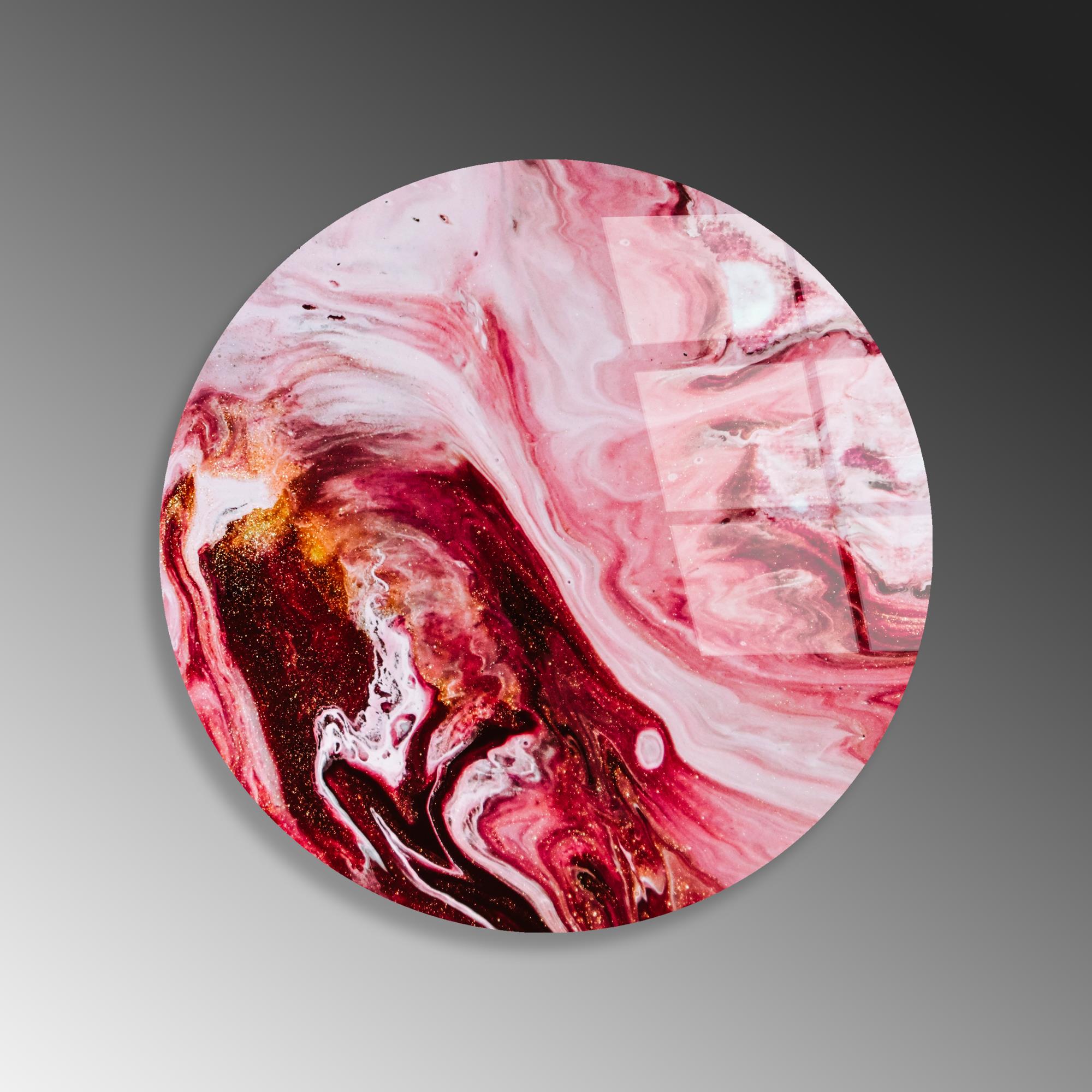 UV-1151 Baskılı Cam Yuvarlak Duvar Tablosu | ByLamp