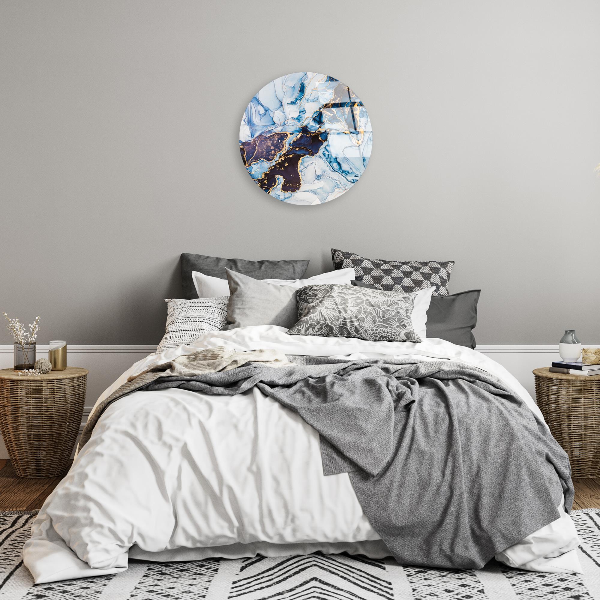 UV-1152 Baskılı Cam Yuvarlak Duvar Tablosu | ByLamp