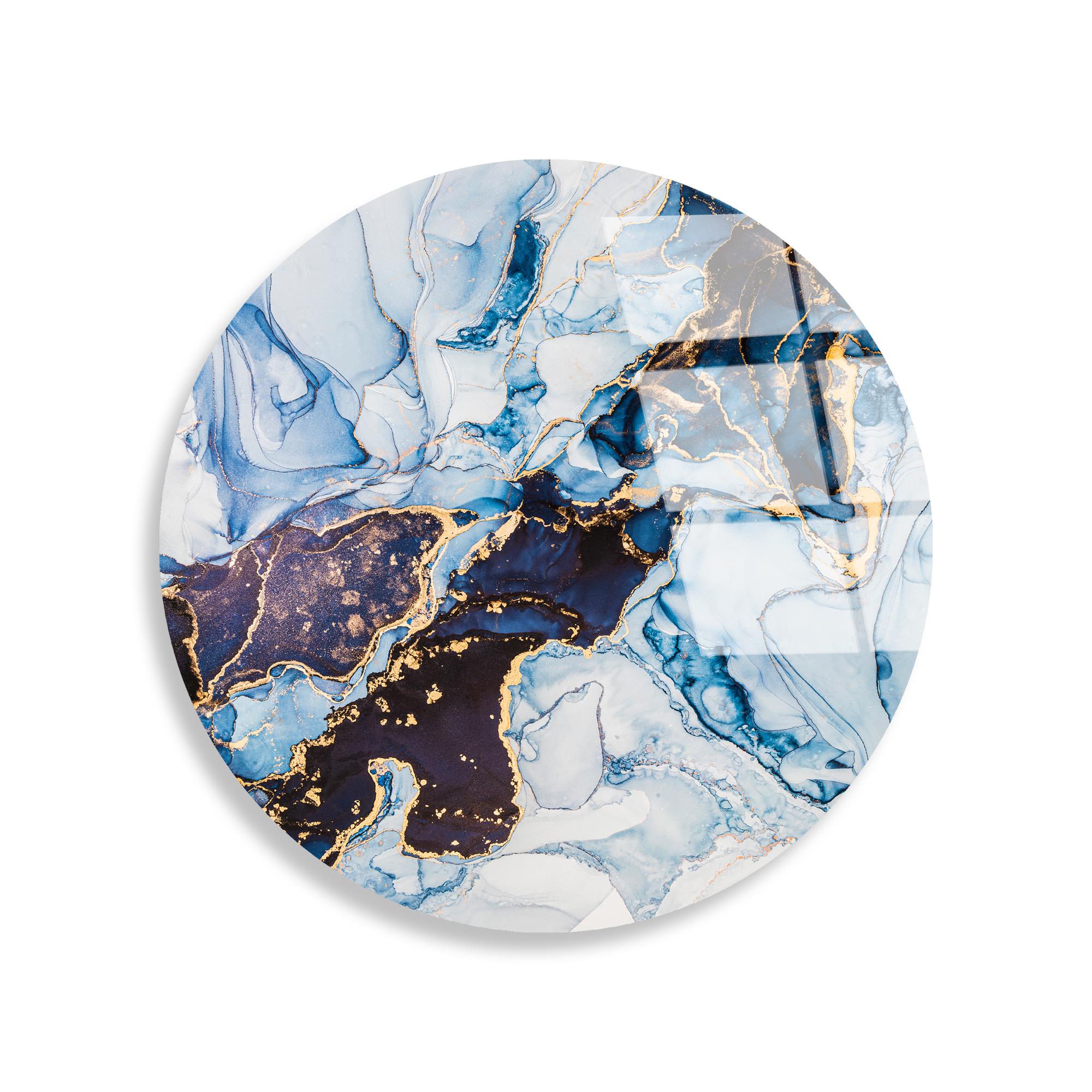 UV-1152 Baskılı Cam Yuvarlak Duvar Tablosu | ByLamp