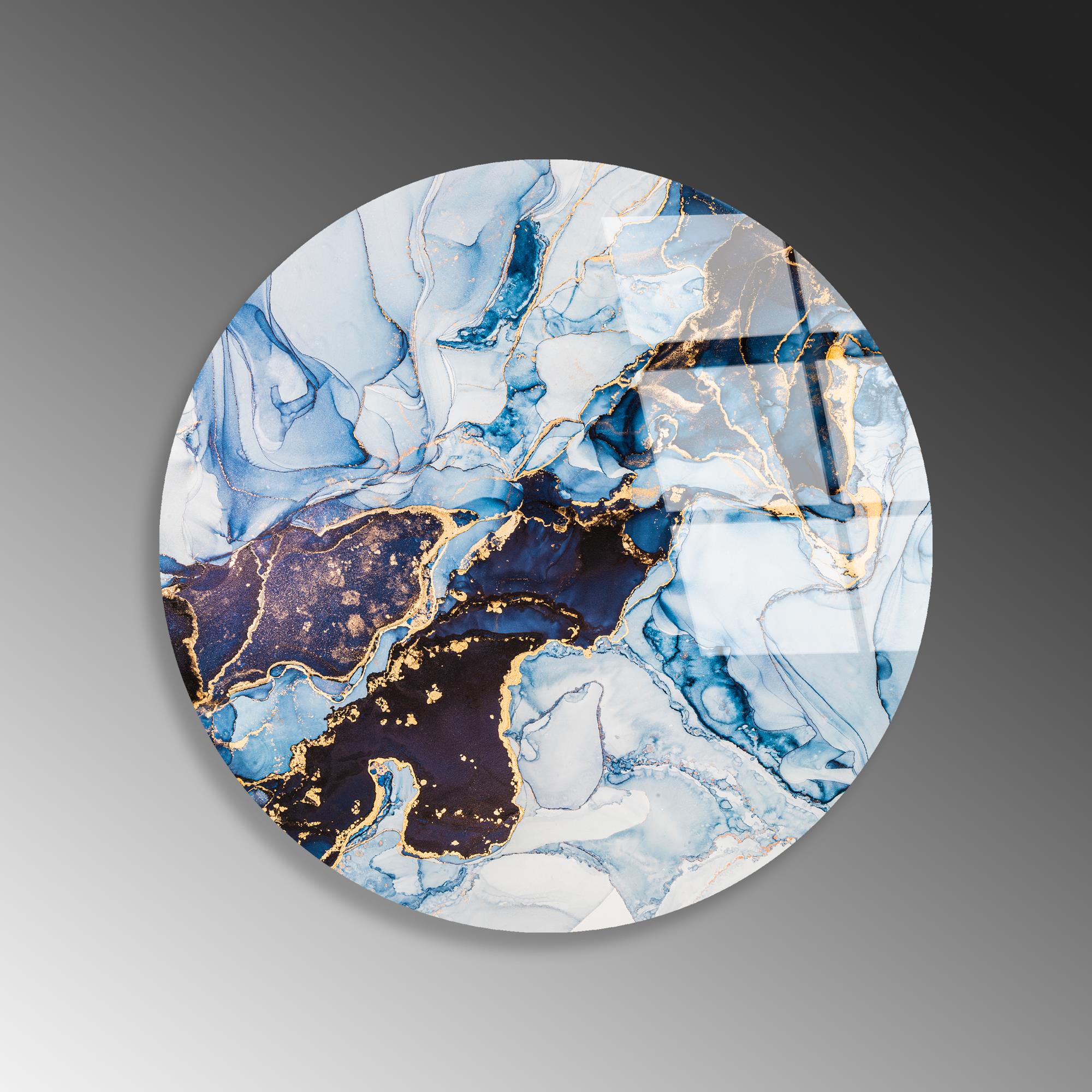 UV-1152 Baskılı Cam Yuvarlak Duvar Tablosu | ByLamp