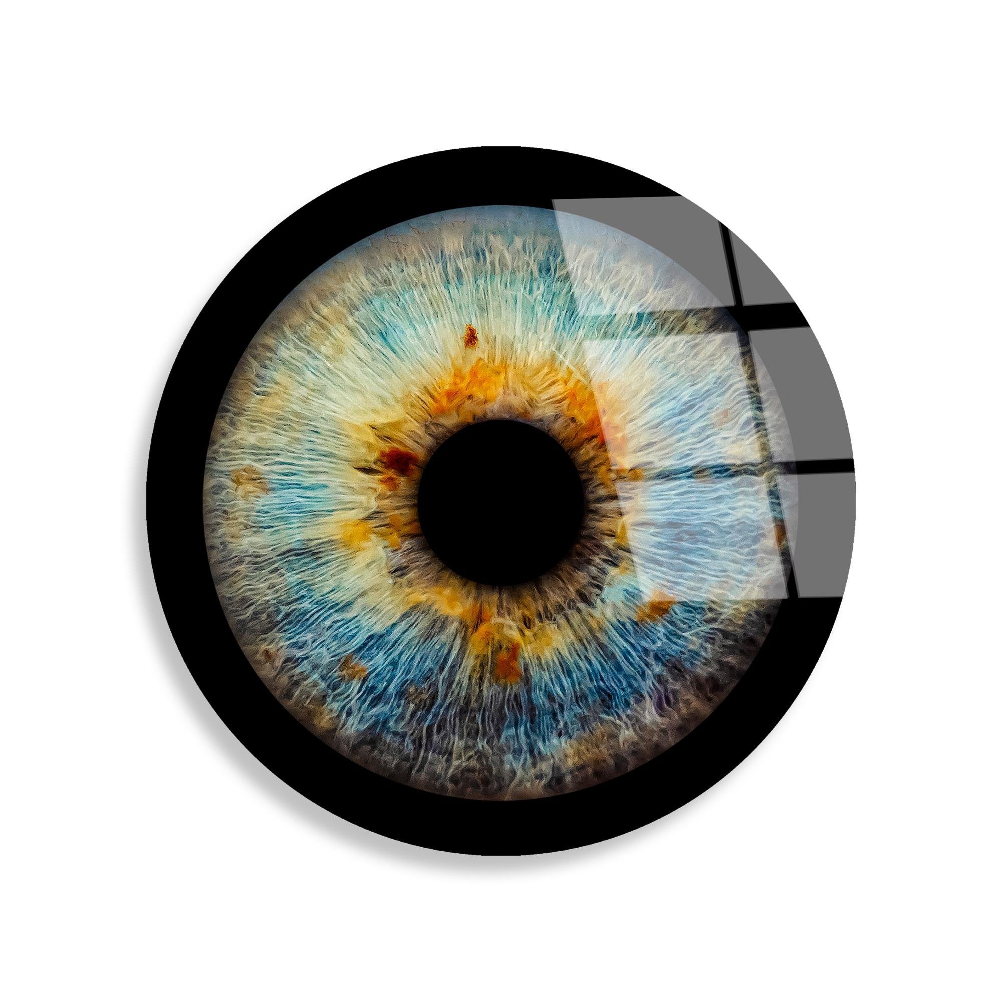 UV-1158 Baskılı Cam Yuvarlak Duvar Tablosu | ByLamp