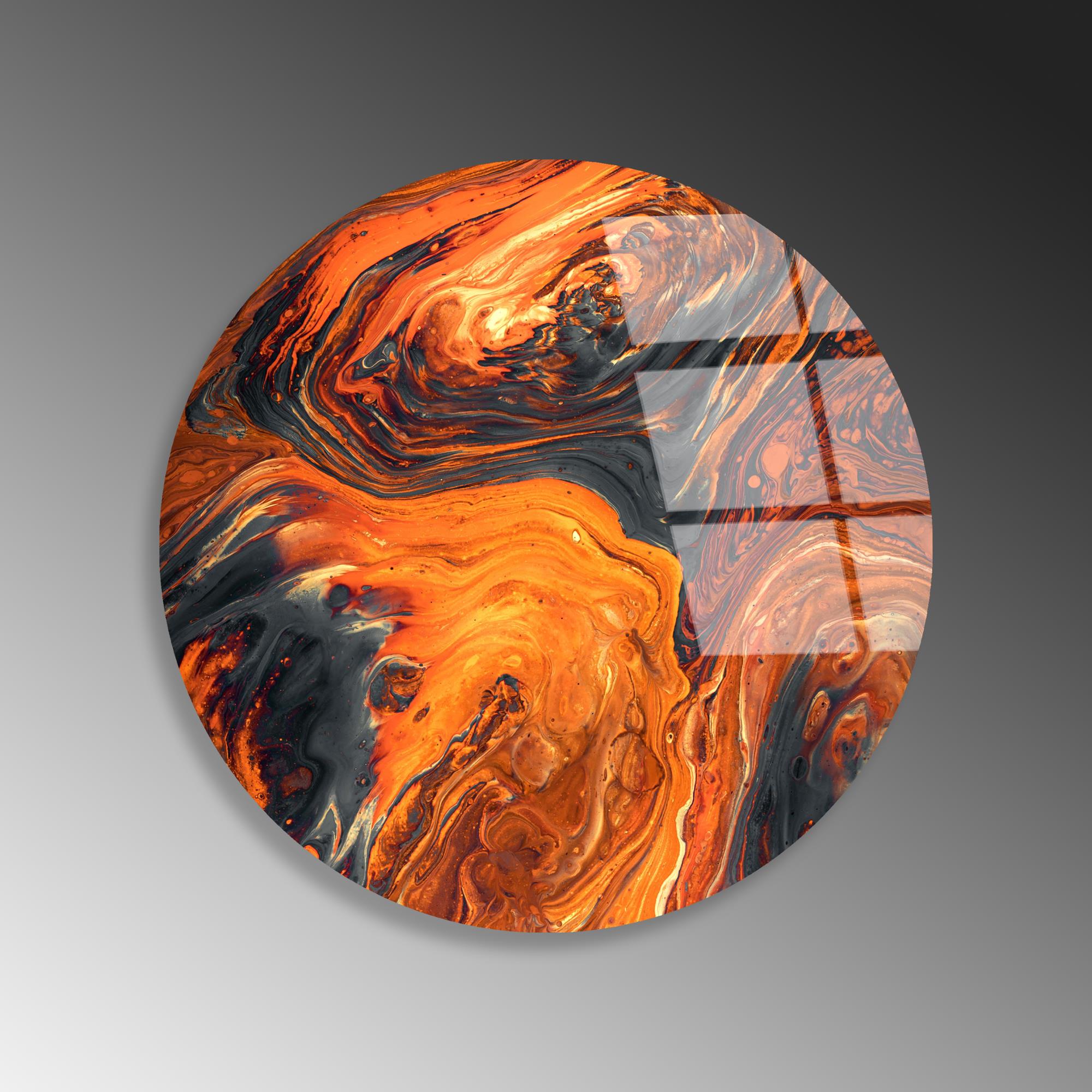 UV-1160 Baskılı Cam Yuvarlak Duvar Tablosu | ByLamp