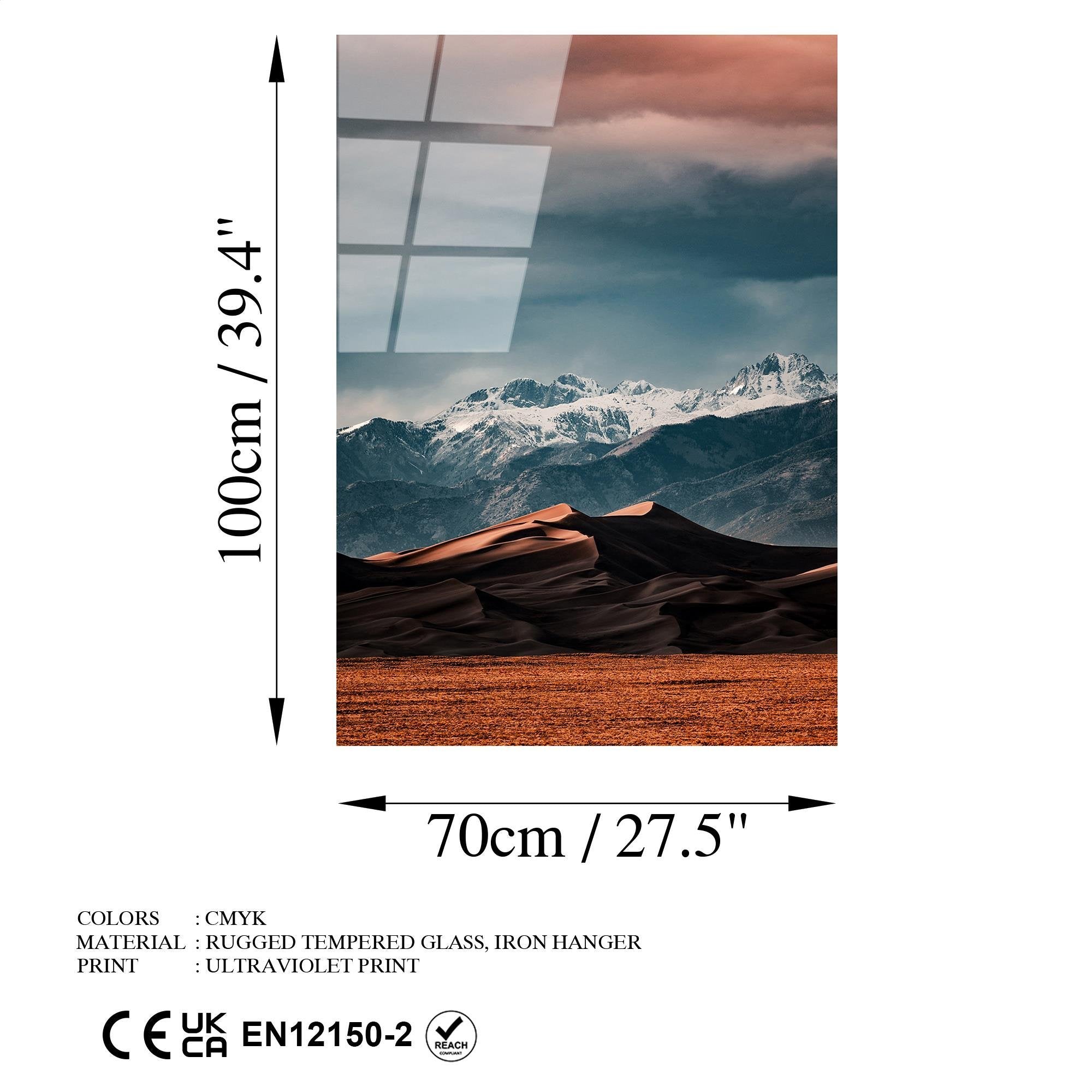 UV-116 Baskılı Cam Dikdörtgen Duvar Tablosu | ByLamp