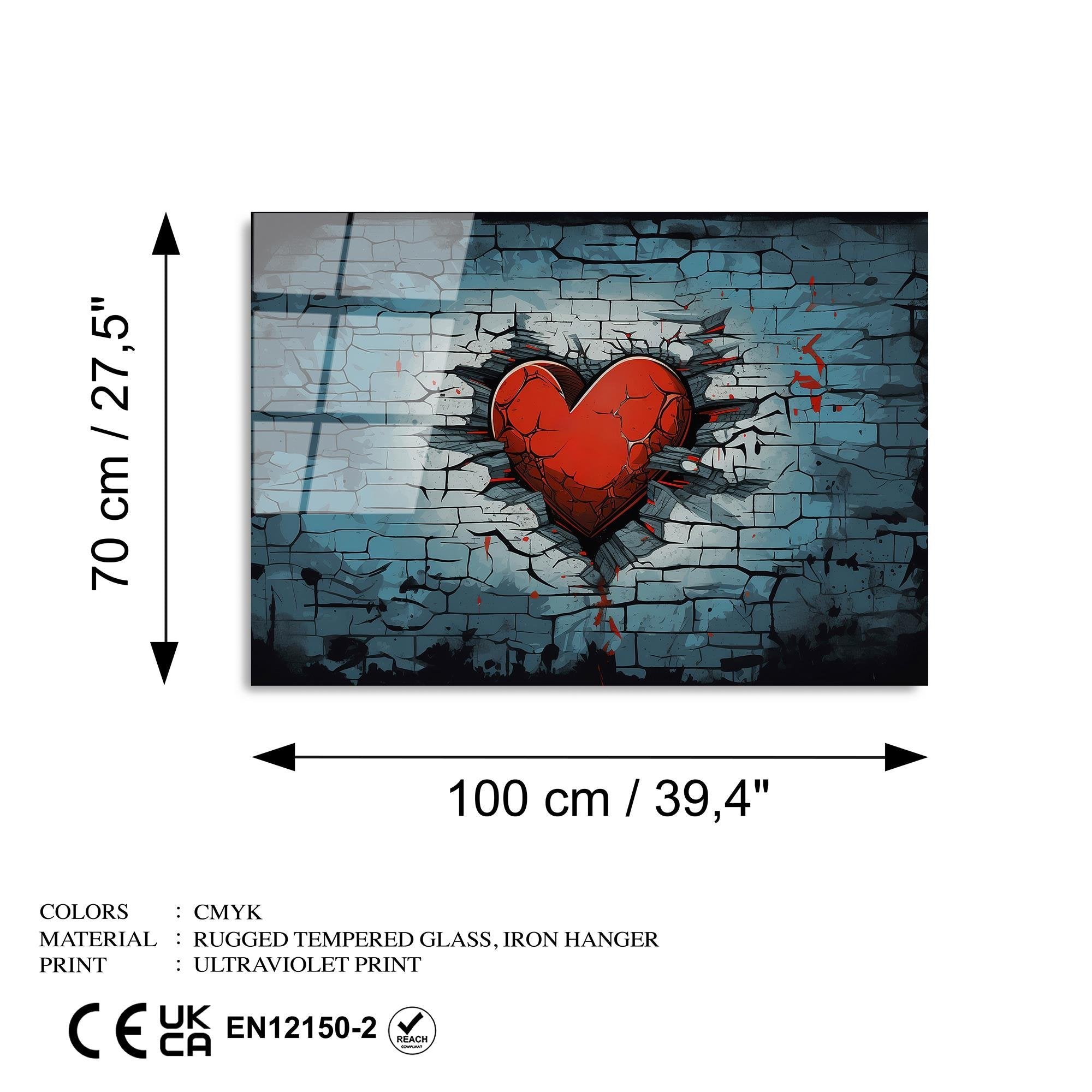 UV-1172 Baskılı Cam Dikdörtgen Duvar Tablosu | ByLamp