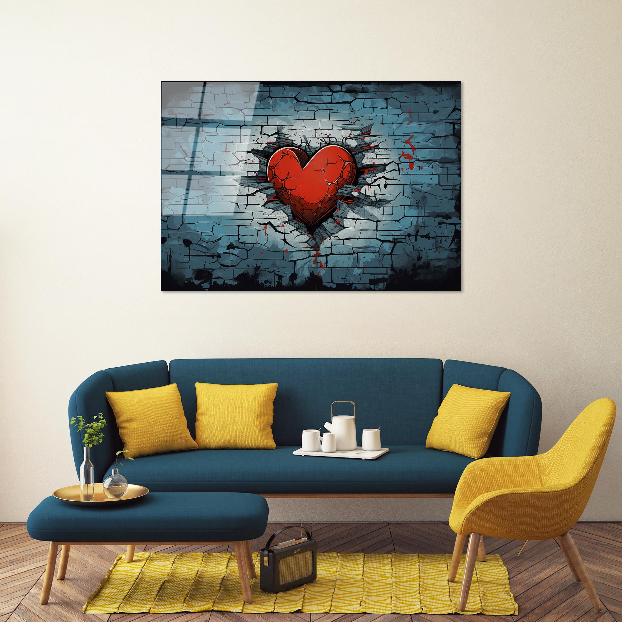 UV-1172 Baskılı Cam Dikdörtgen Duvar Tablosu | ByLamp