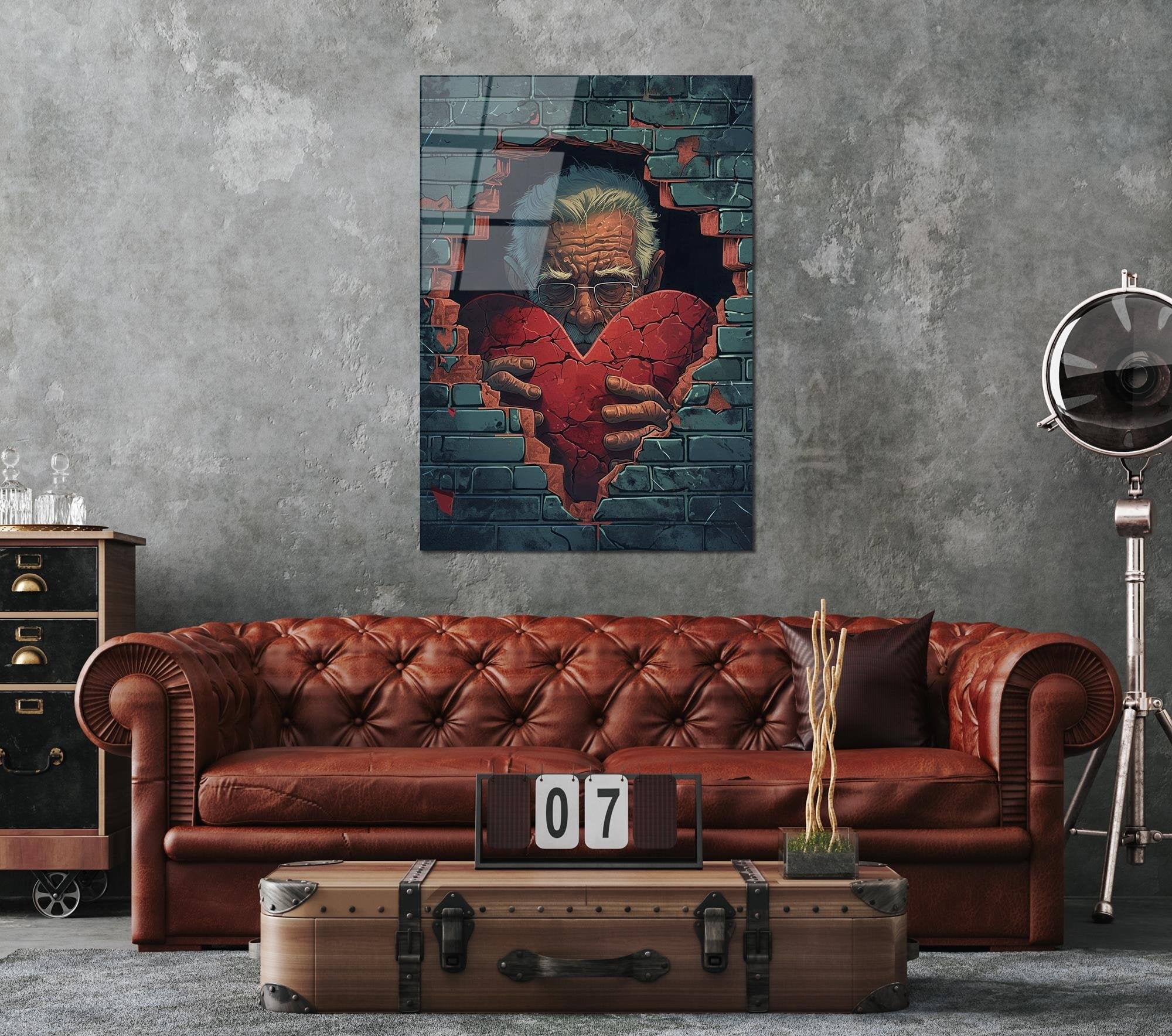 UV-1173 Baskılı Cam Dikdörtgen Duvar Tablosu | ByLamp