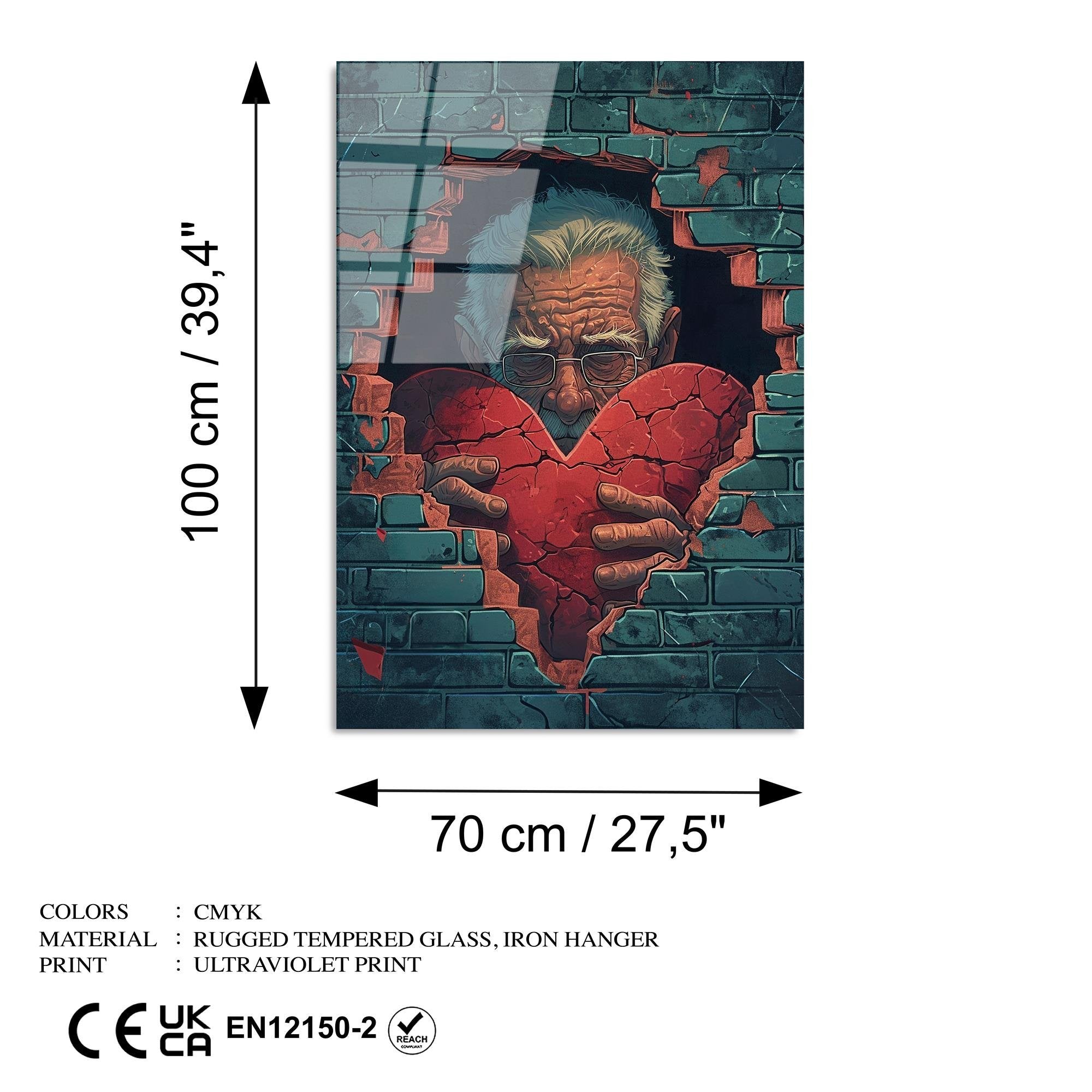 UV-1173 Baskılı Cam Dikdörtgen Duvar Tablosu | ByLamp