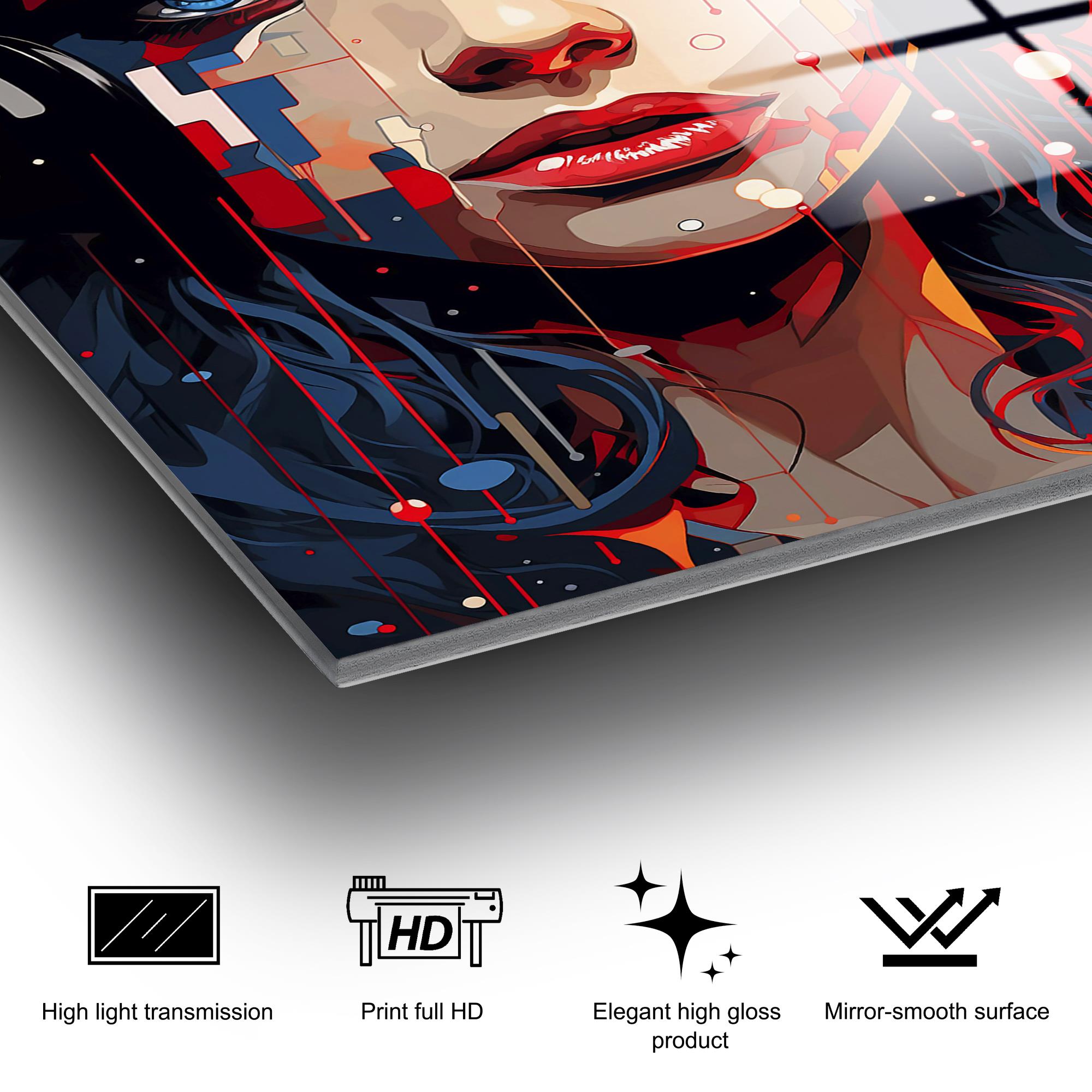 UV-1174 Baskılı Cam Dikdörtgen Duvar Tablosu | ByLamp